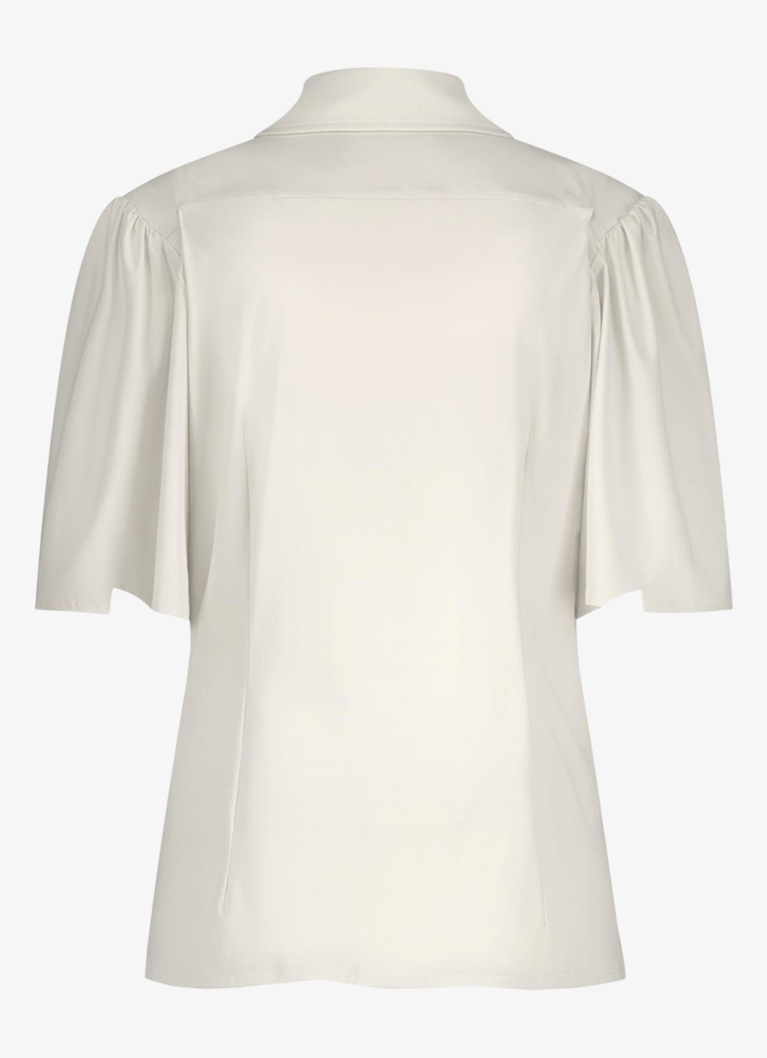 Studio Anneloes Poppy blouse van travelstof met vlindermouw - achterkant 4 gebroken wit