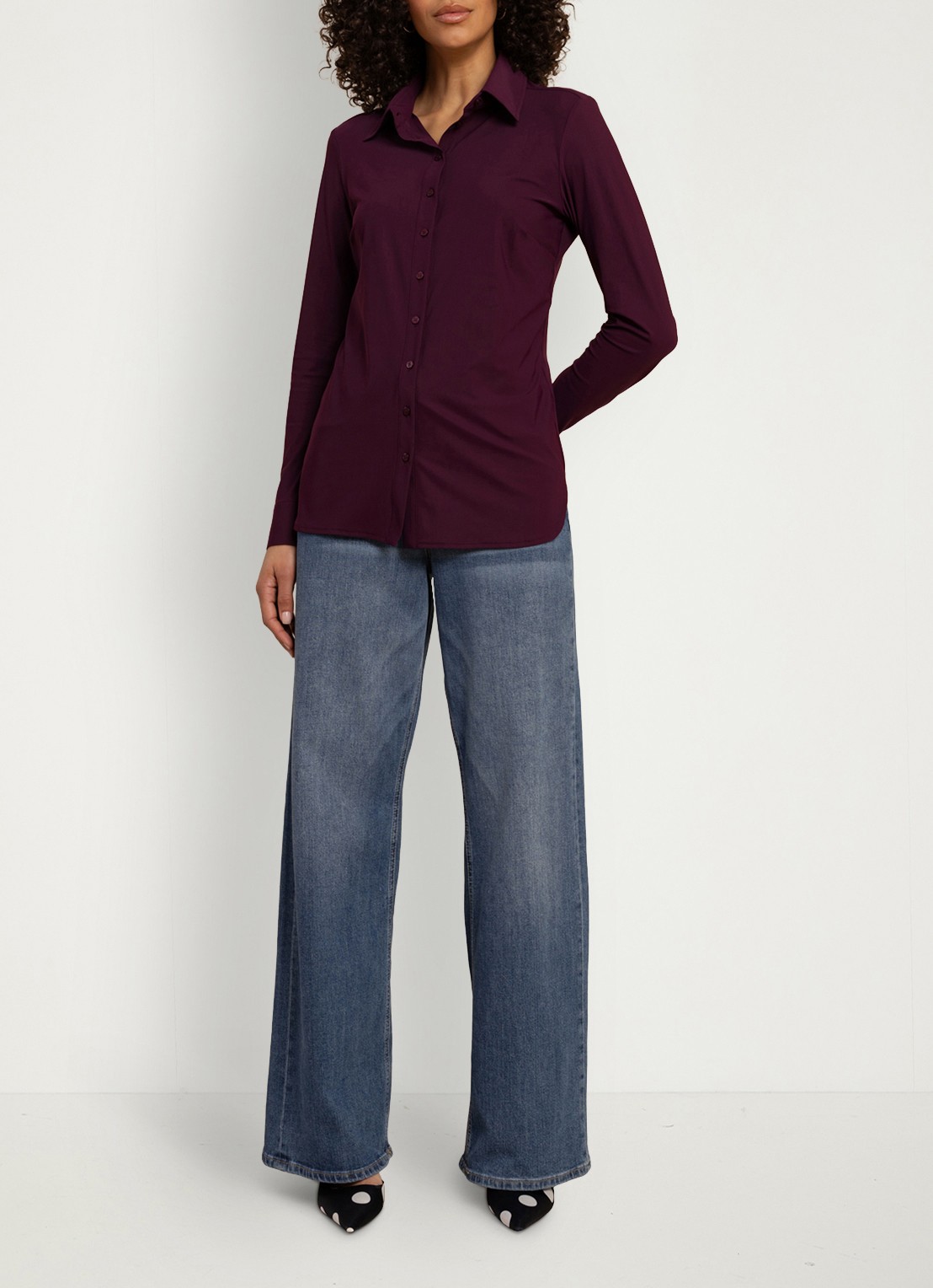Studio Anneloes Poppy blouse - voorkant 5 aubergine