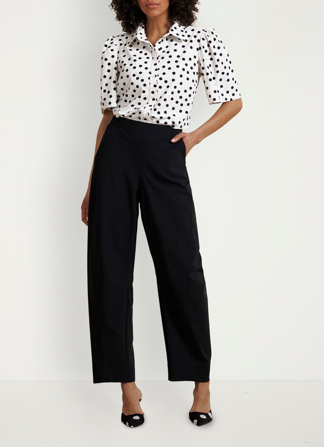 Studio Anneloes Poppy dot blouse met vlindermouwen - voorkant 4 multicolor