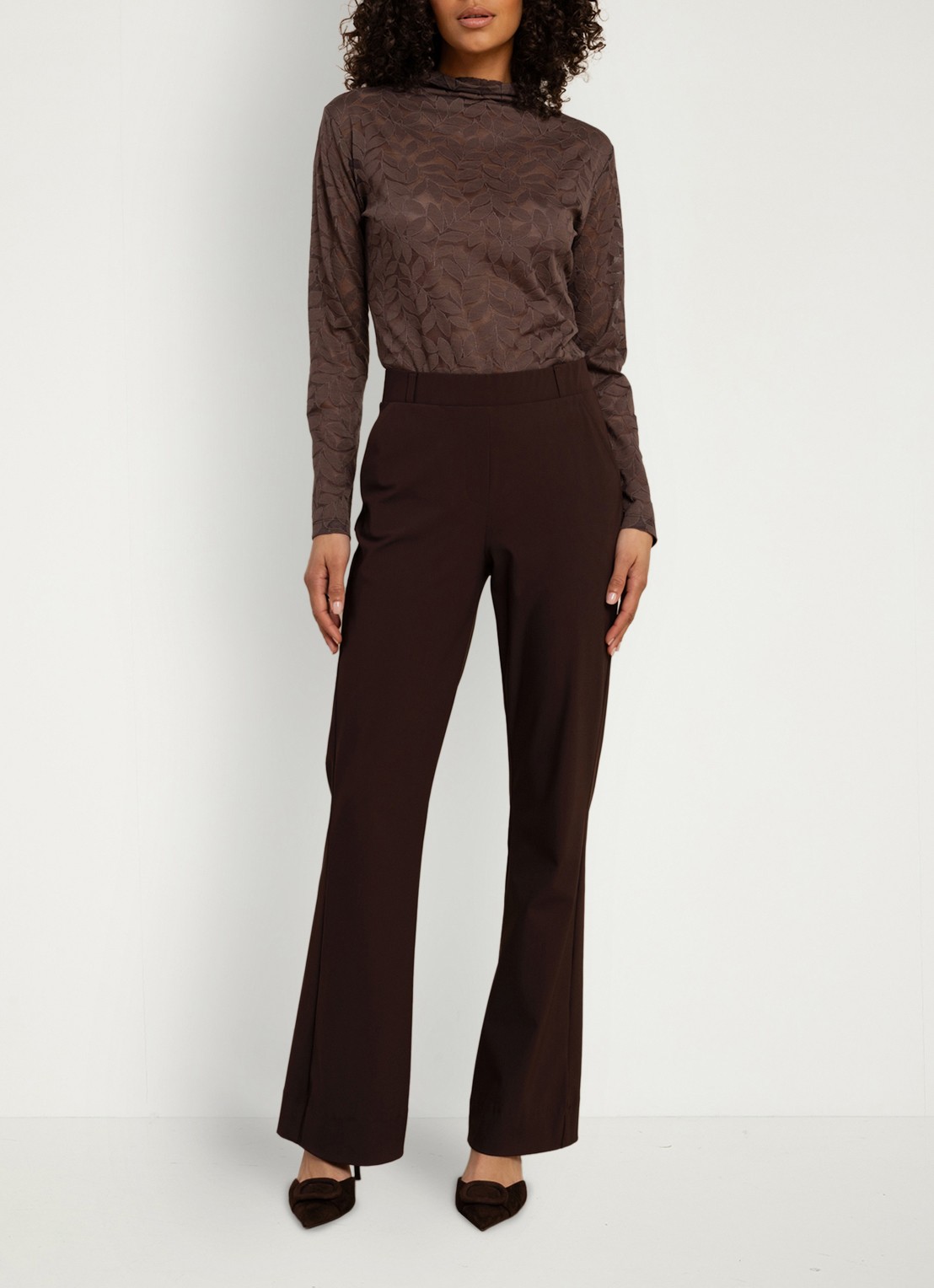 Studio Anneloes Reagan lace top - voorkant 3 mosgroen
