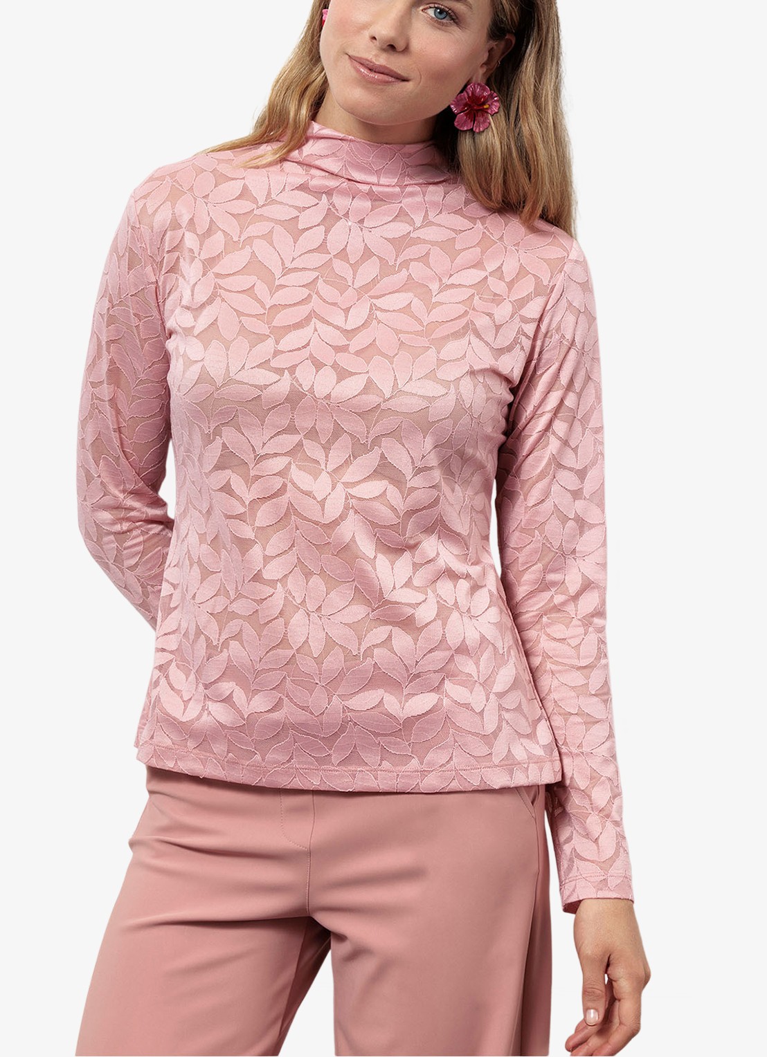 Studio Anneloes Reagan longsleeve van kant - detail 3 roze