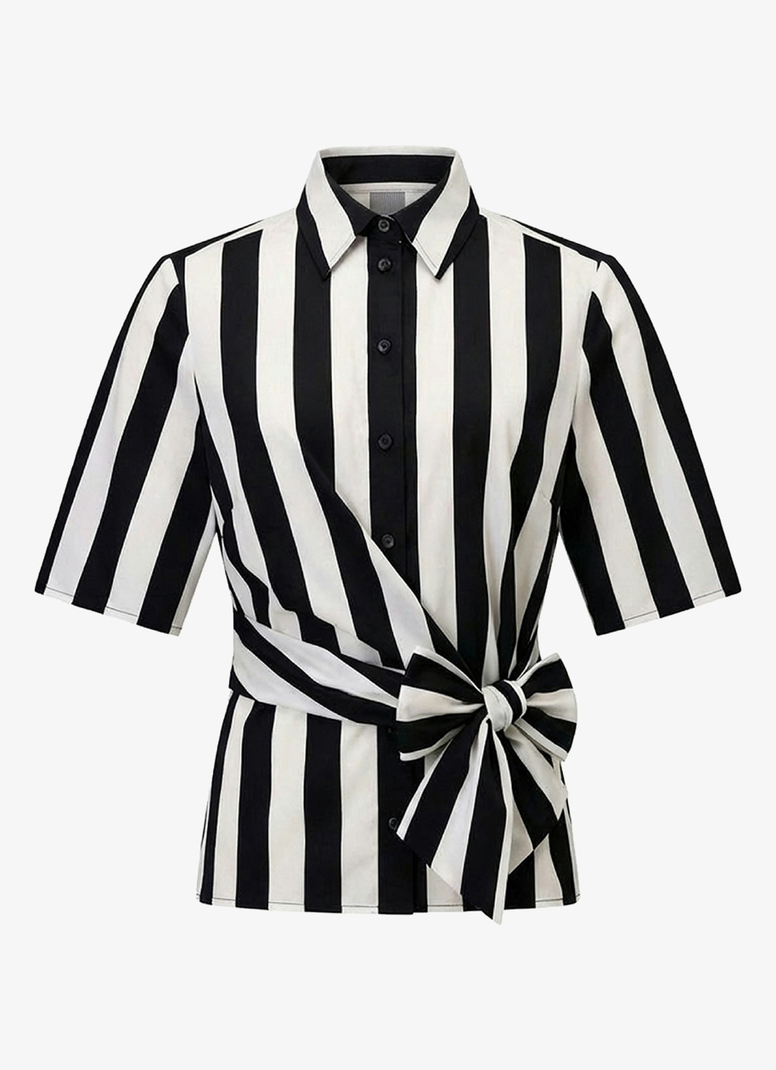 Studio Anneloes Reda stripe butterfly blouse met gestrikt detail en streepprint - voorkant 4 multicolor