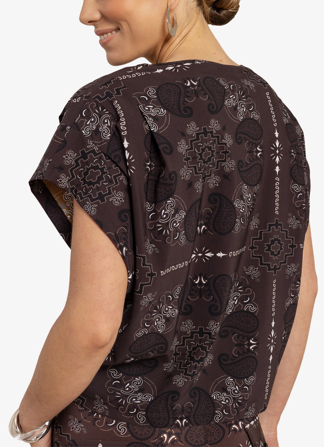 Studio Anneloes Renske top met paisley print - detail 5 bruin