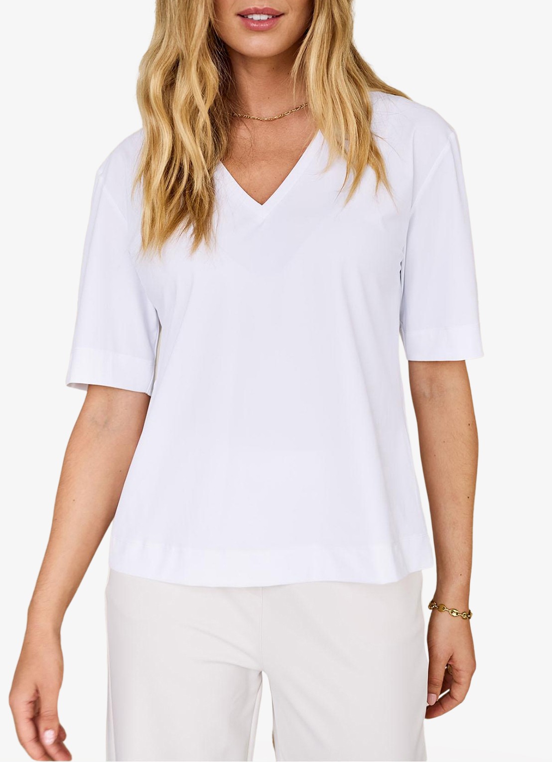 Studio Anneloes Roller T-shirt van travelstof - detail wit