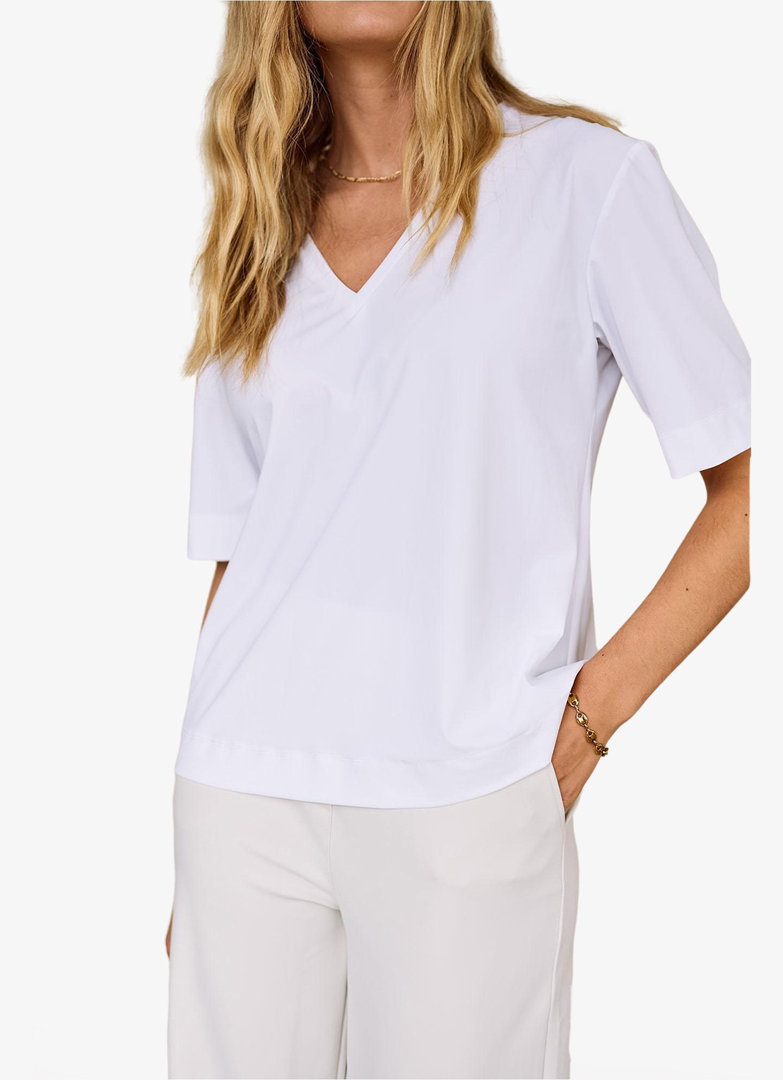 Studio Anneloes Roller T-shirt van travelstof - detail 2 wit
