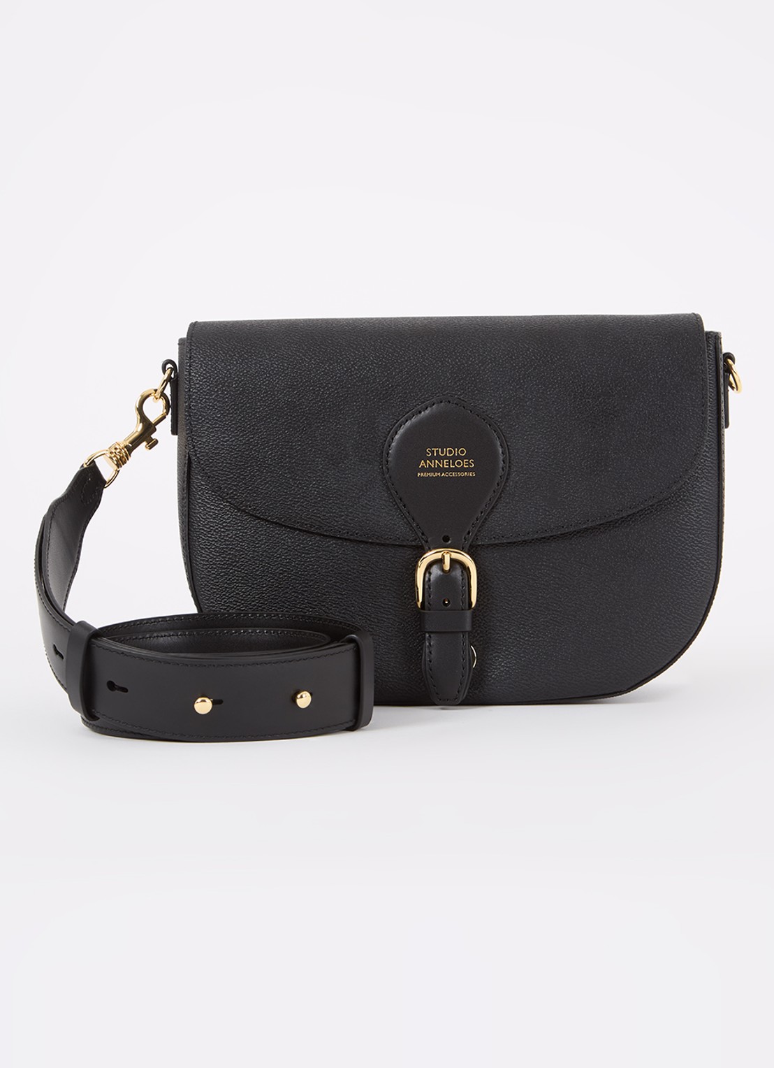 Studio Anneloes SA crossbodytas met afneembare schouderriem - voorkant zwart