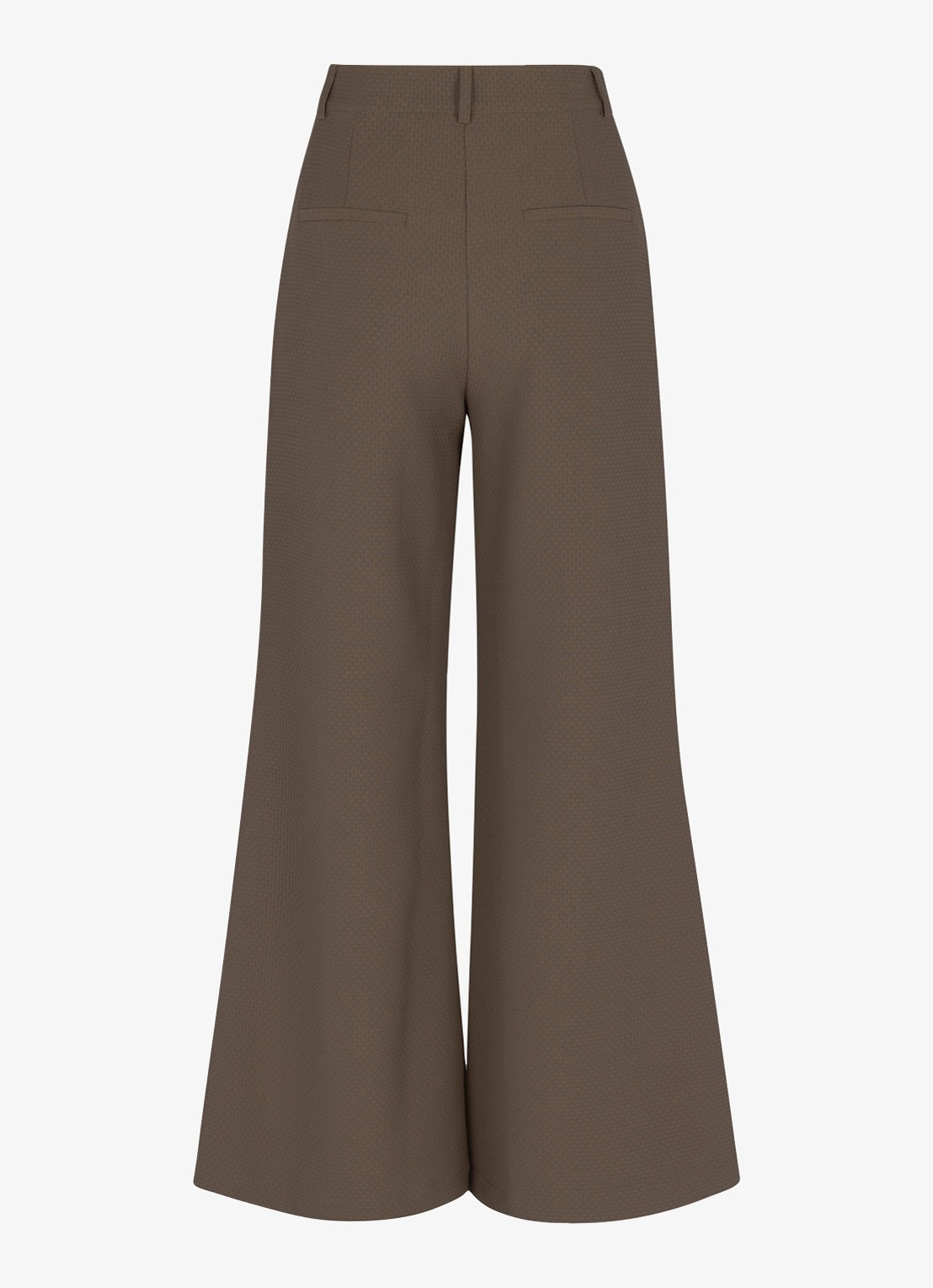 Studio Anneloes Skye high waist wide fit pantalon met structuur - achterkant 2 bruin