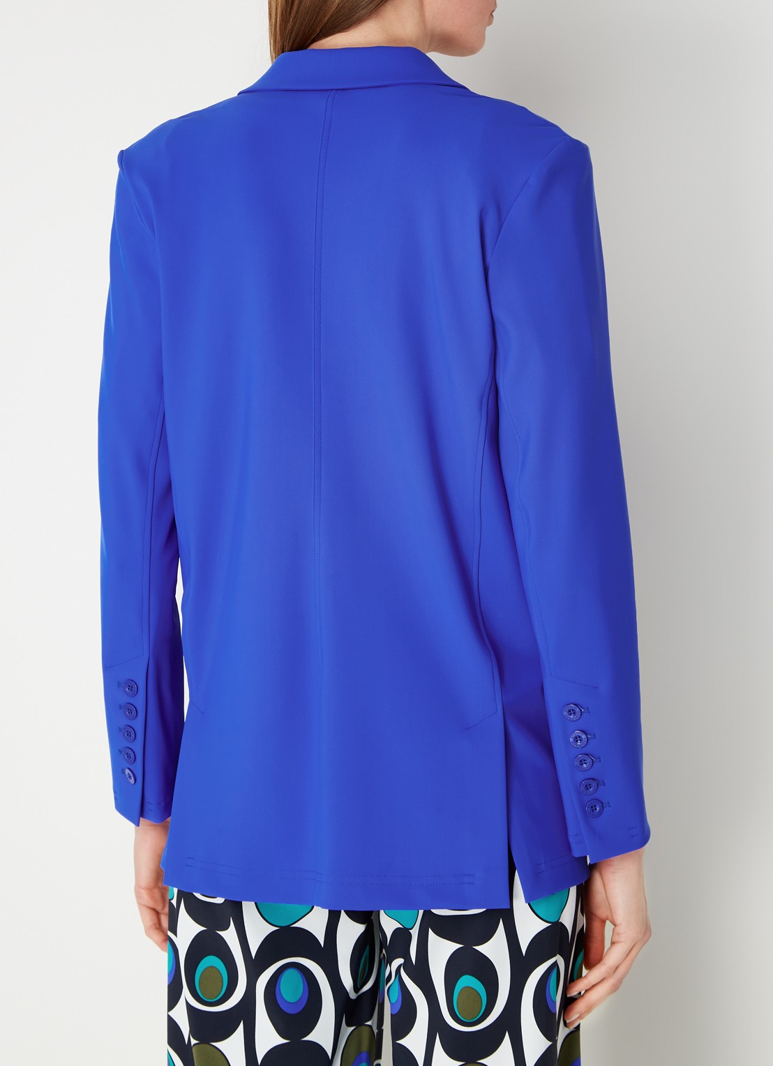 Studio Anneloes Sofia Bonded blazer van travelstof  - achterkant 3 kobaltblauw