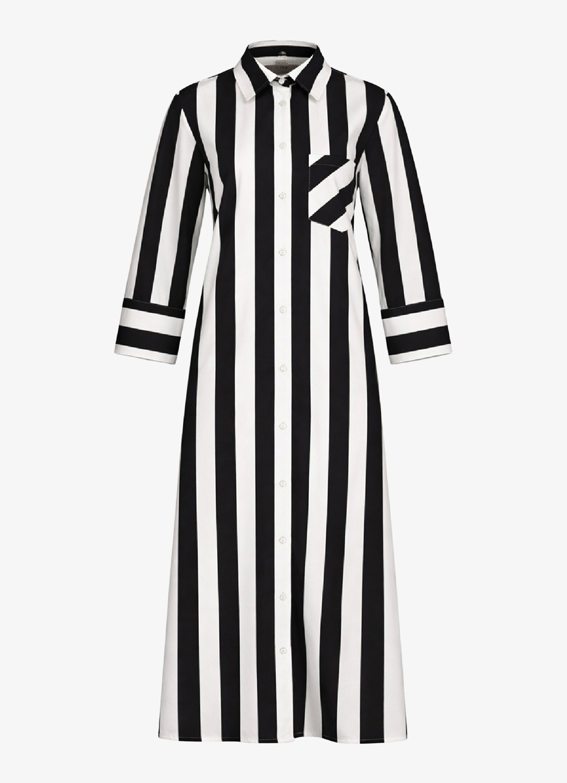 Studio Anneloes Soof stripe dress midi blouse jurk met streepprint - voorkant 4 multicolor