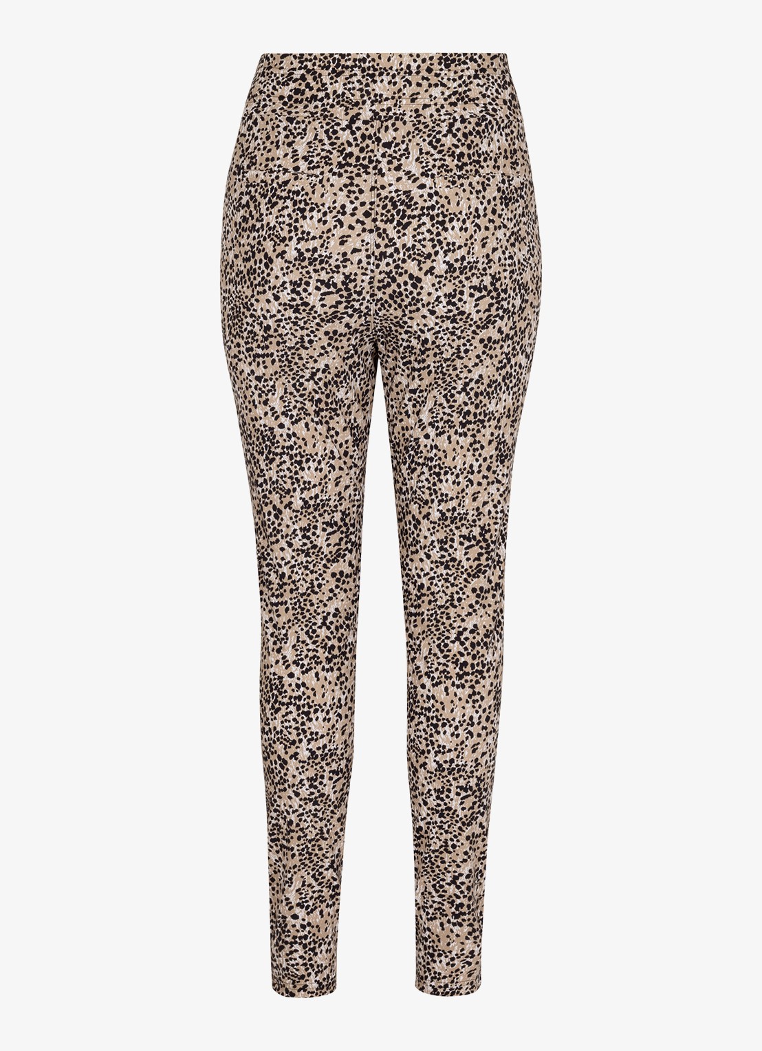 Studio Anneloes Stairdown high waist skinny fit broek met print - achterkant 2 zwart