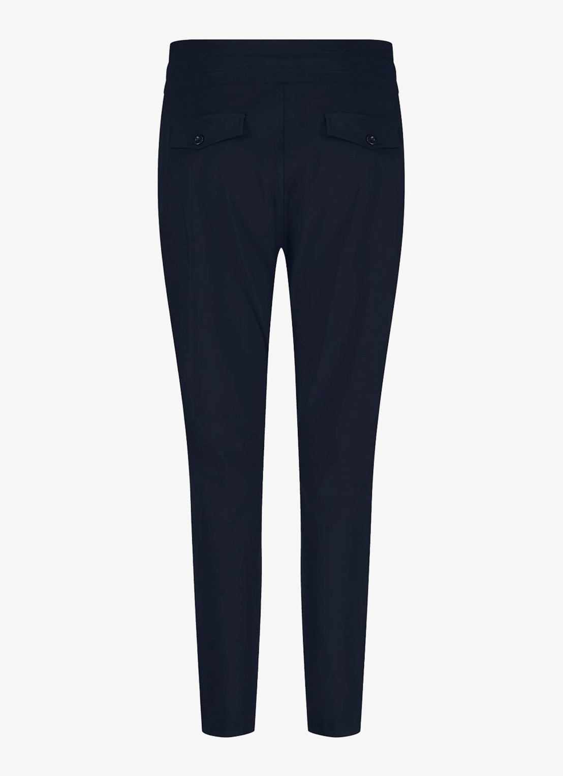 Studio Anneloes Startup high waist cropped slim fit broek met trekkoord - detail 4 donkerblauw