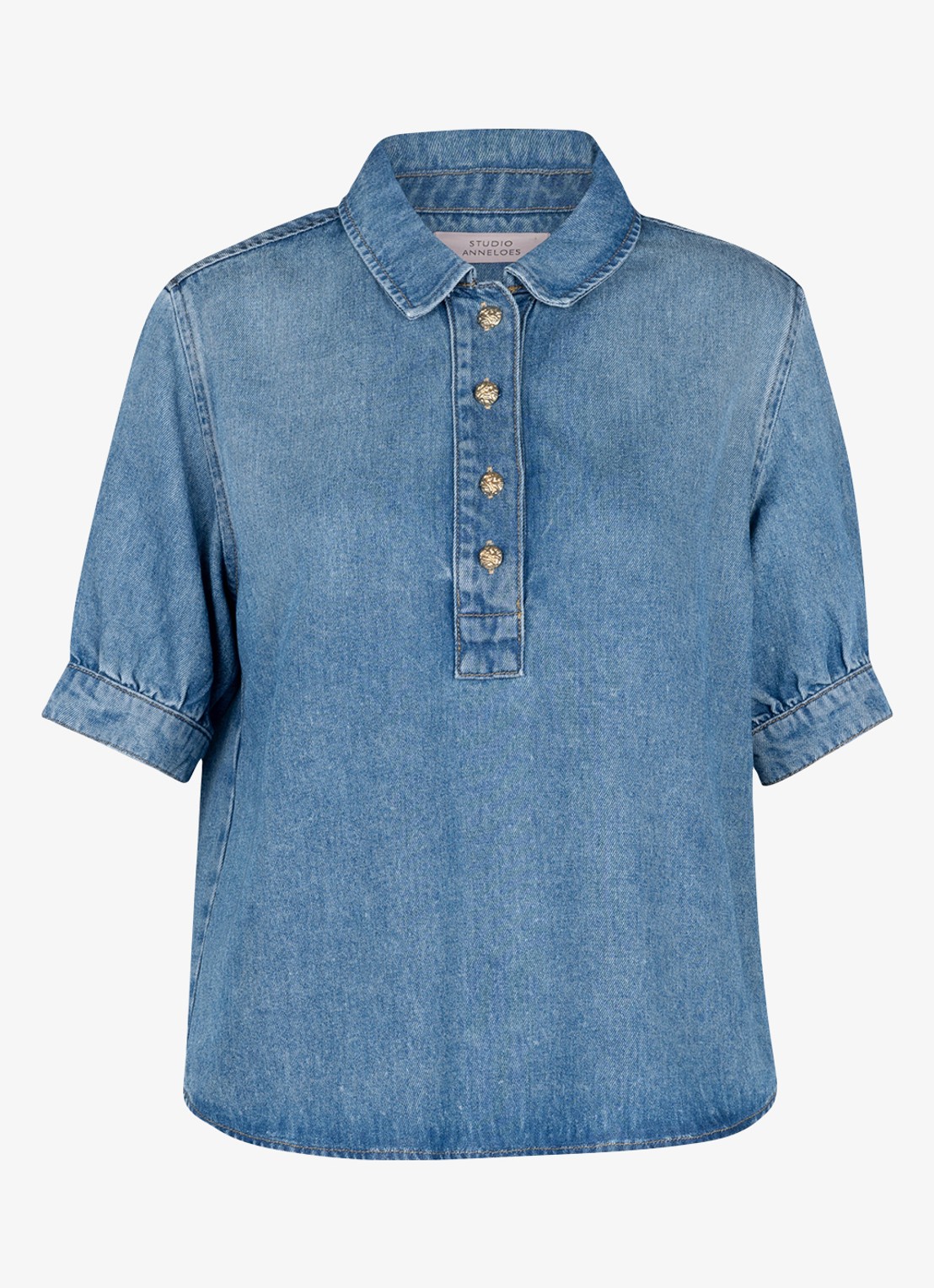 Studio Anneloes Stelle tuniek van denim - voorkant blauw