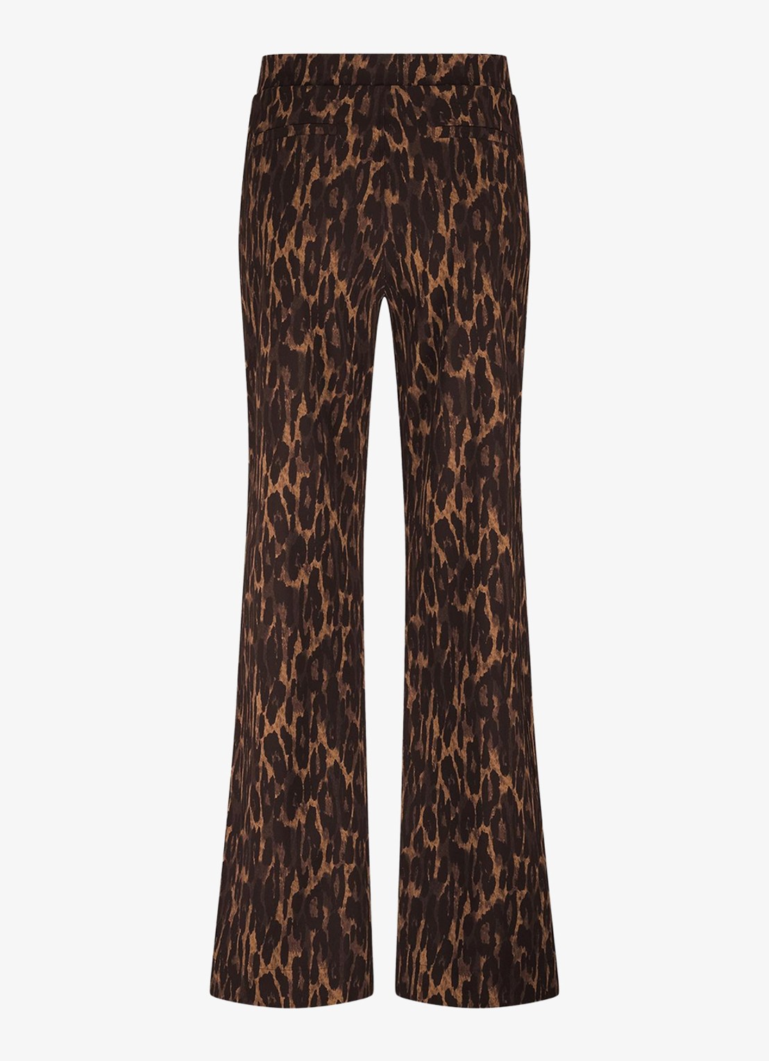 Studio Anneloes Trainer high waist wide fit pantalon met dierenprint - achterkant oranjebruin