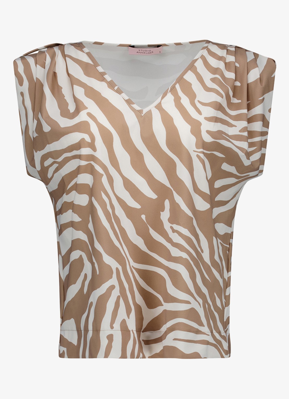 Studio Anneloes Tuniek met panterprint - voorkant lichtbruin