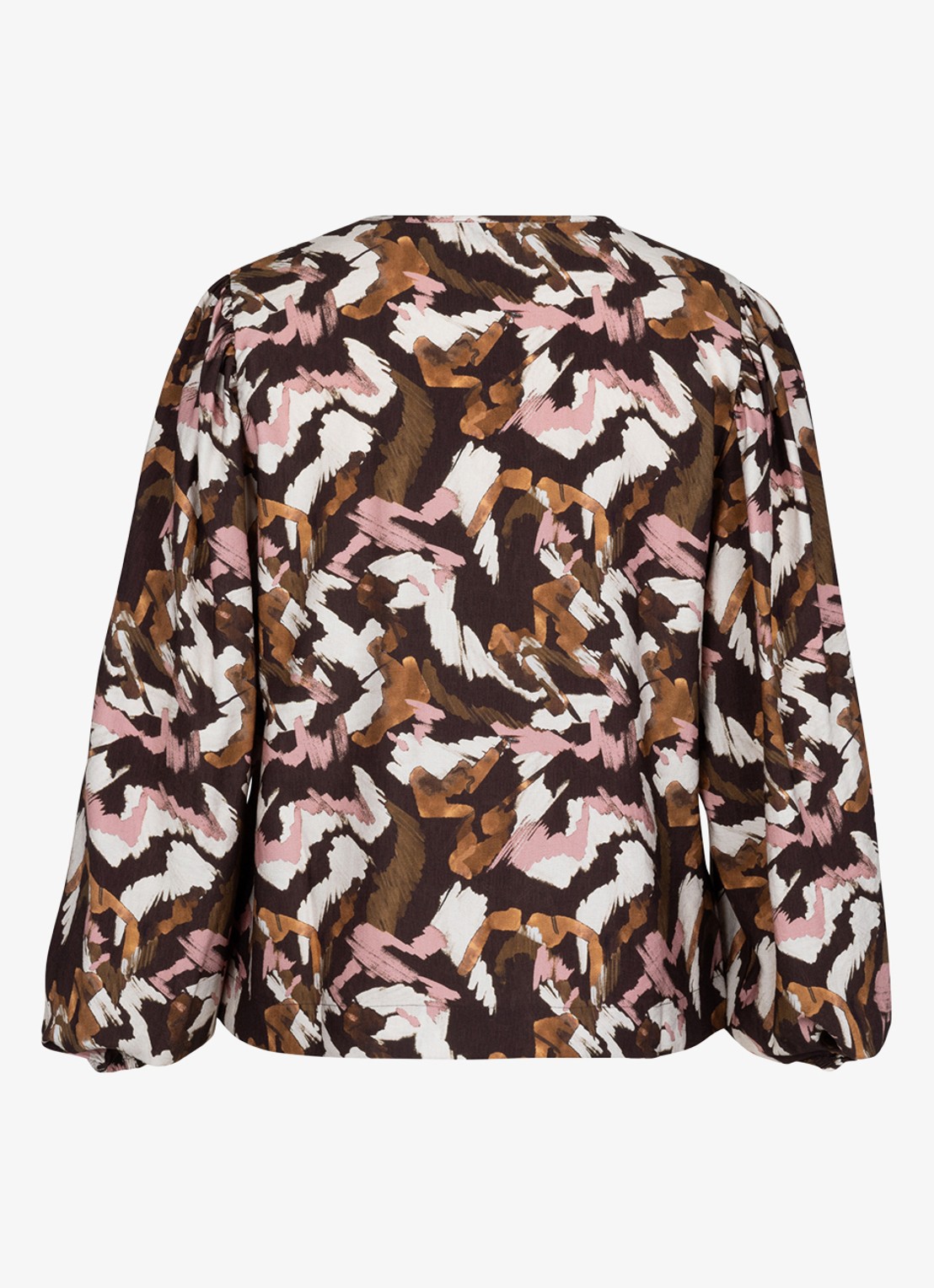 Studio Anneloes Tuniek met print en V-hals - achterkant bruin