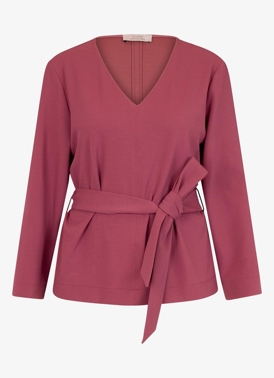 Studio Anneloes Vesper top met strikceintuur - voorkant 2 roze