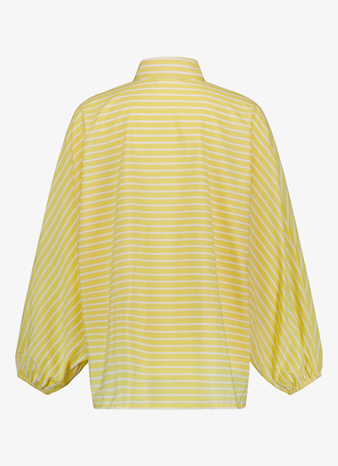 Studio Anneloes Yuki blouse met streepprint en ballonmouw - achterkant geel