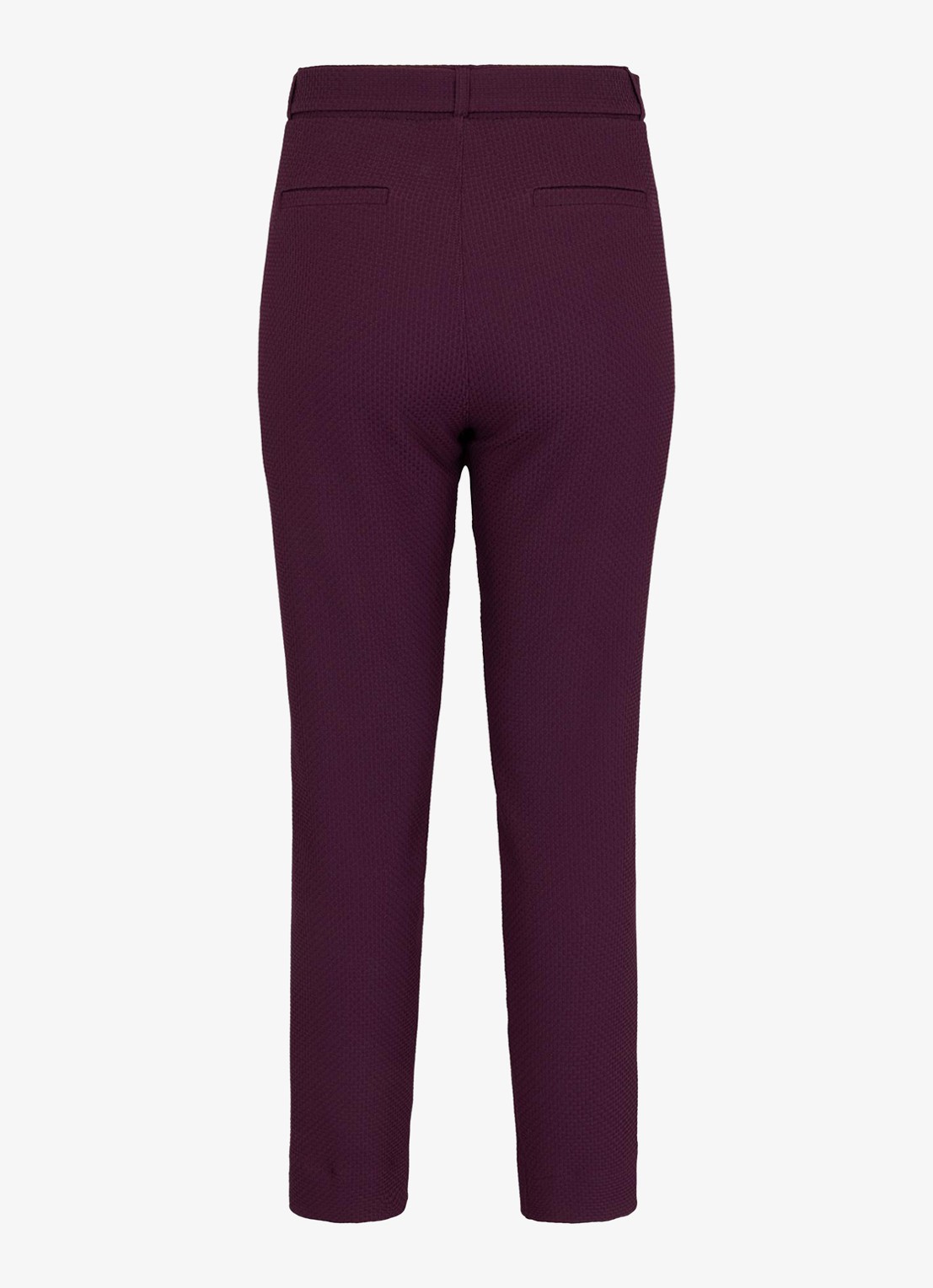 Studio Anneloes Zarja high waist tapered fit pantalon met textuur - achterkant paars