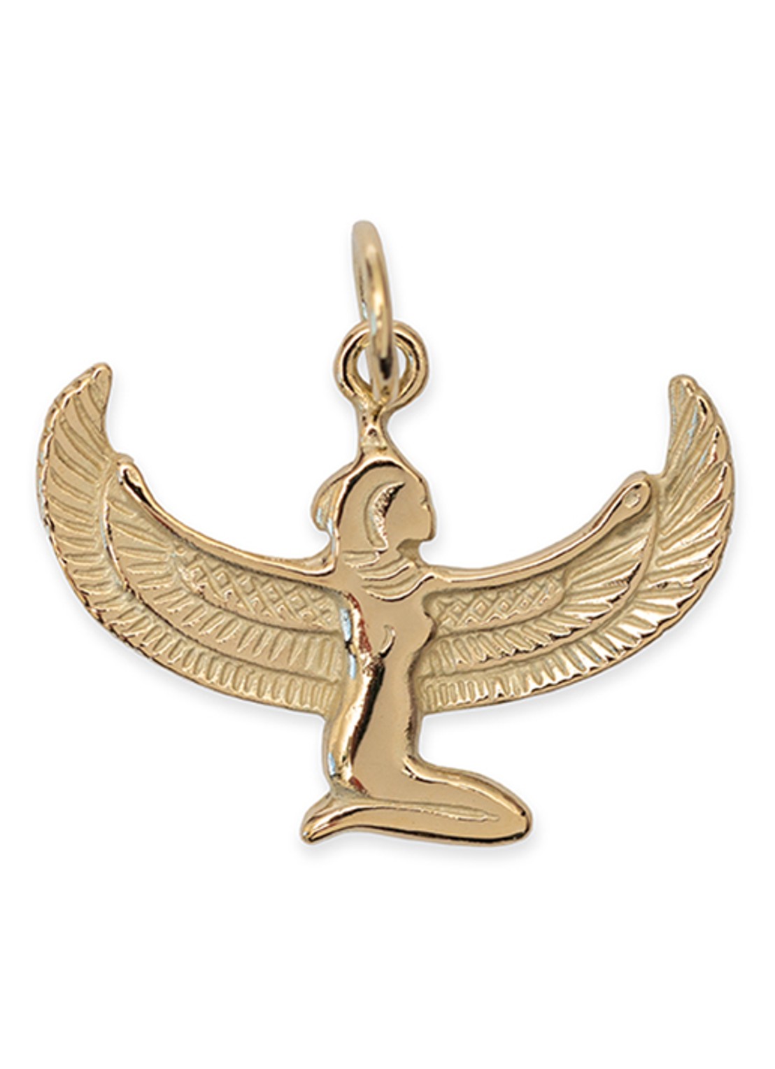 Studio Kroewe Goddess hanger van 14 karaat geelgoud - voorkant 3 geelgoud
