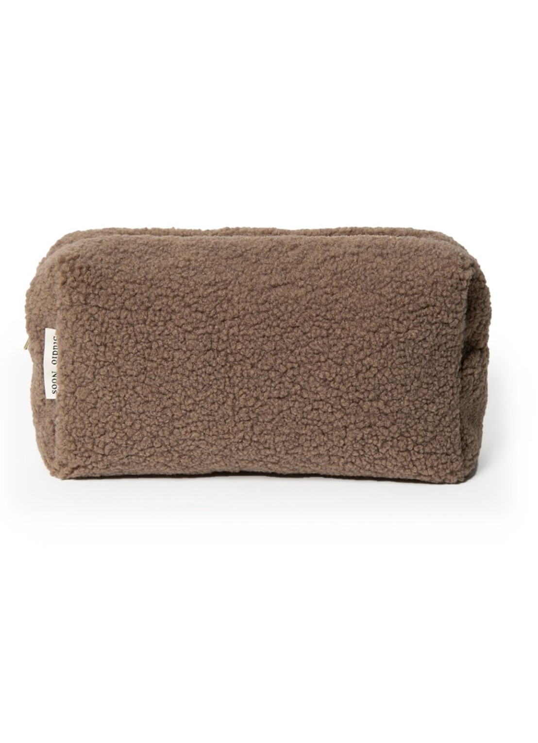 Studio Noos Chunky etui van teddy - voorkant bruin