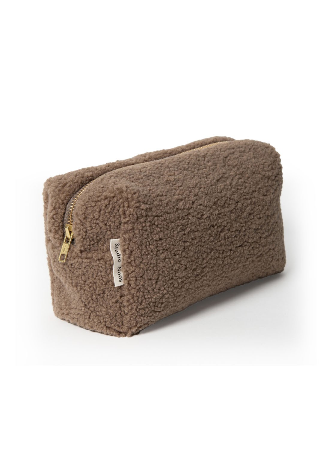 Studio Noos Chunky etui van teddy - voorkant 2 bruin
