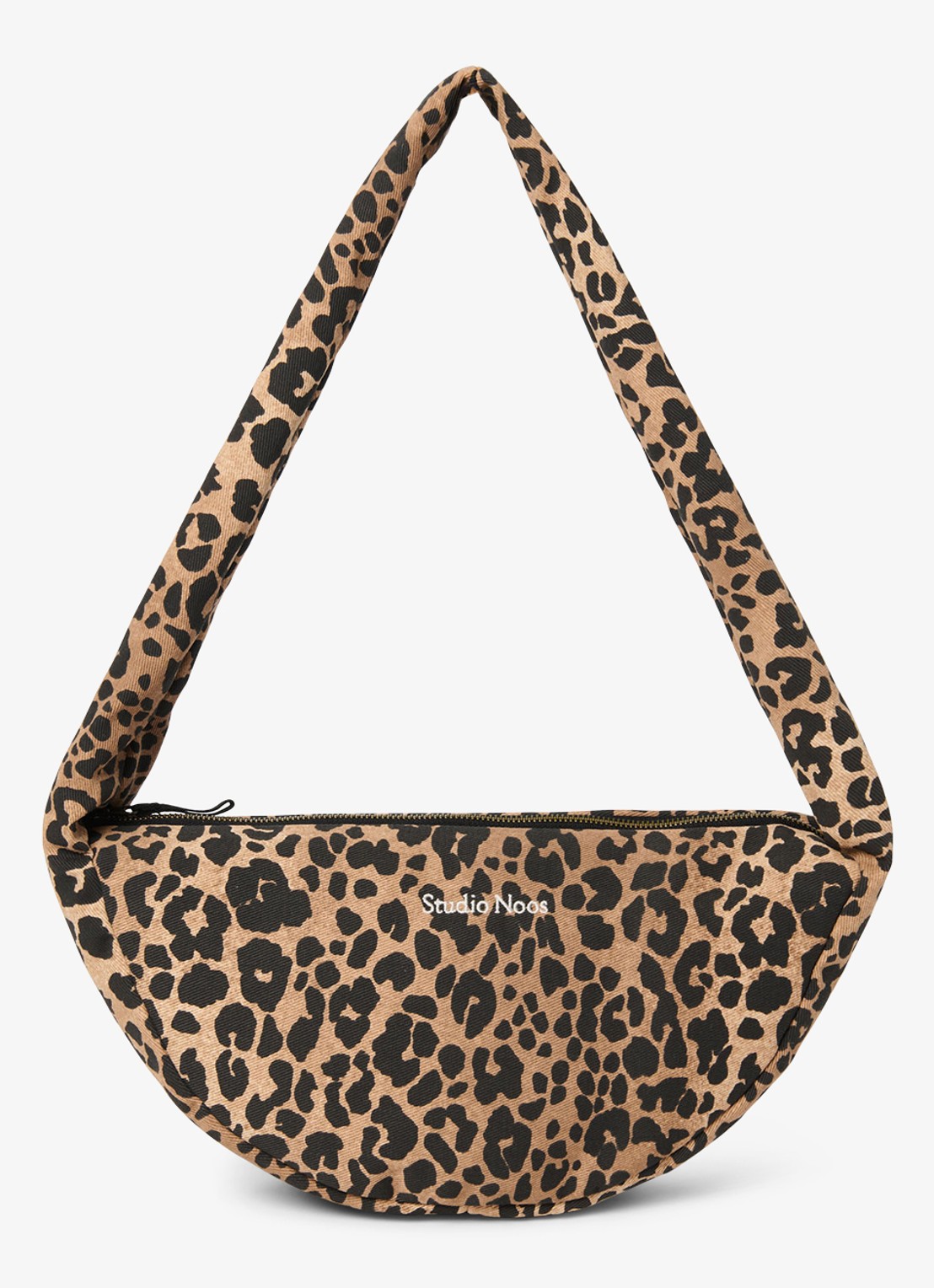 Studio Noos Crossbodytas met dierenprint - voorkant 4 bruin