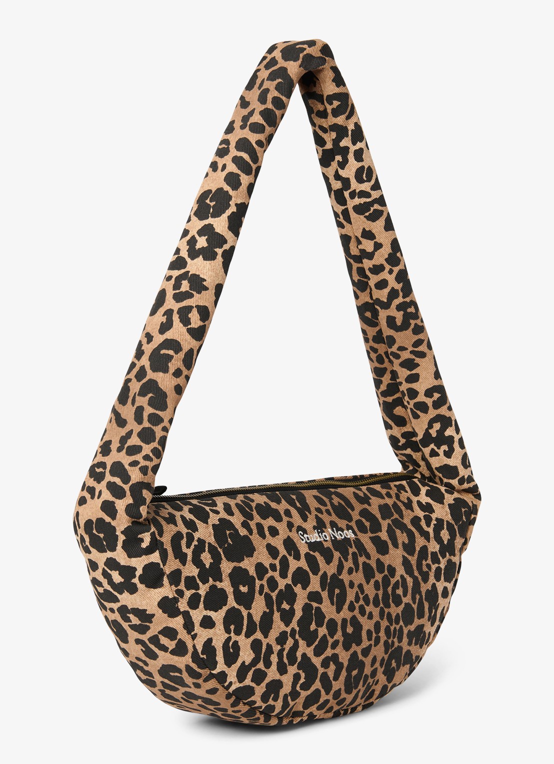 Studio Noos Crossbodytas met dierenprint - voorkant 5 bruin