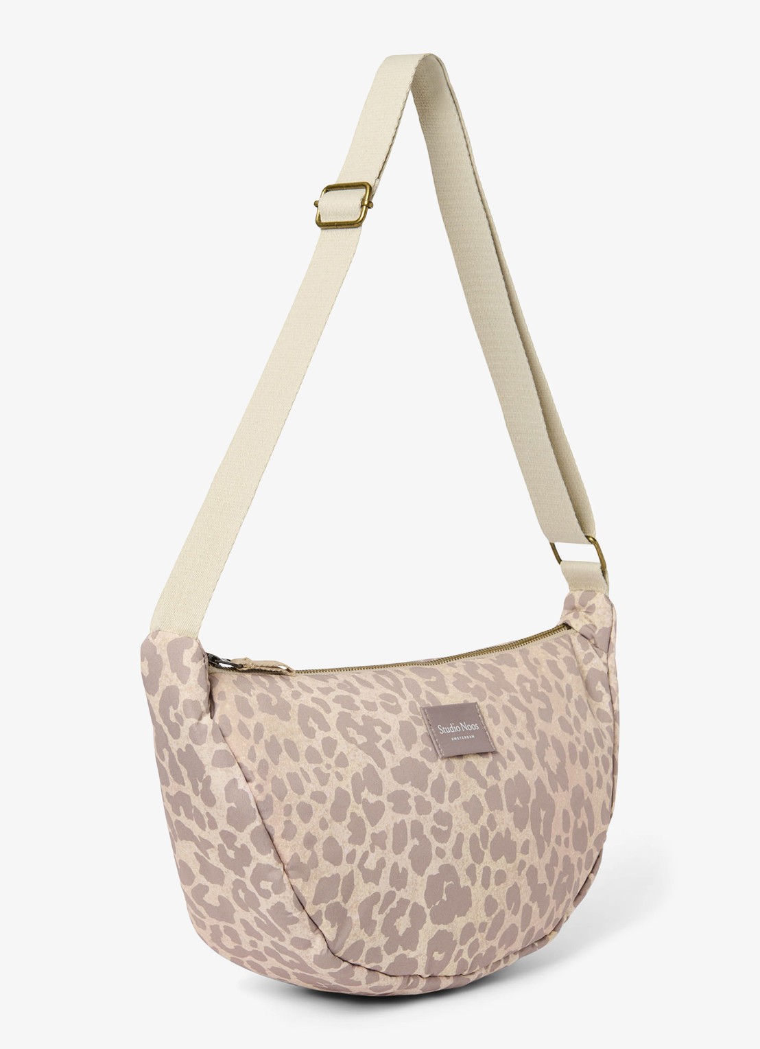 Studio Noos Crossbodytas met print - detail beige