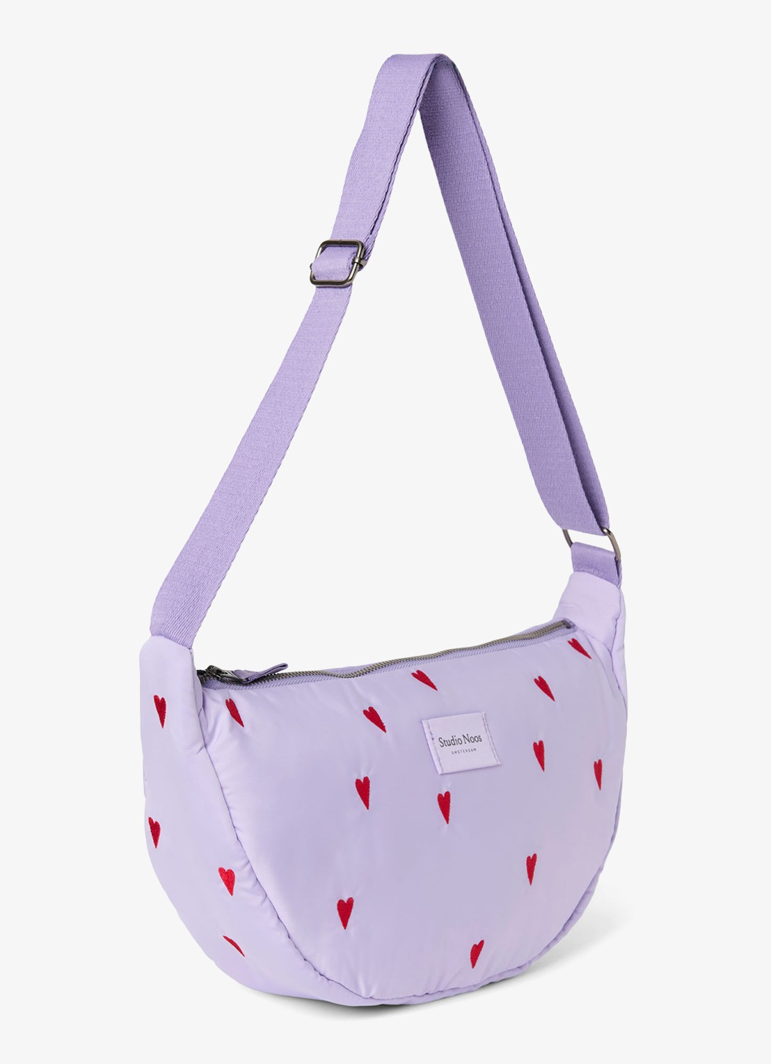 Studio Noos Crossbodytas met print - detail paars