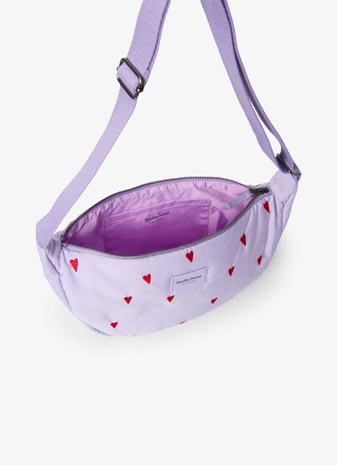 Studio Noos Crossbodytas met print - detail 3 paars