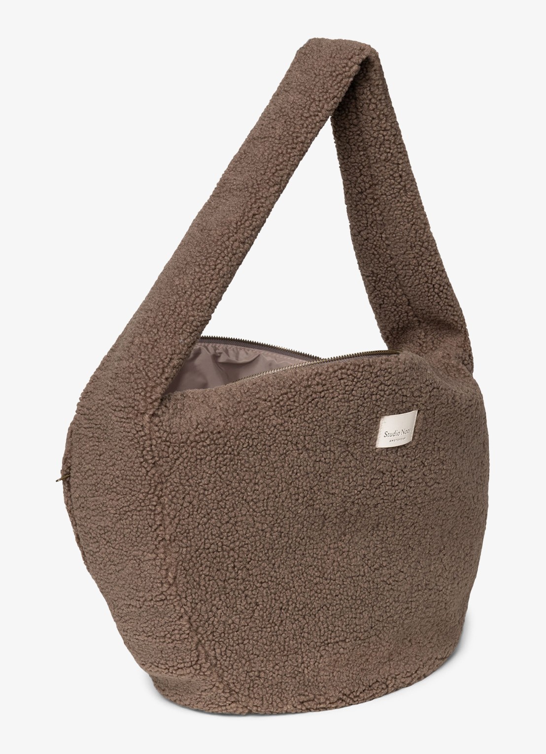 Studio Noos Crossbodytas van teddy - detail bruin