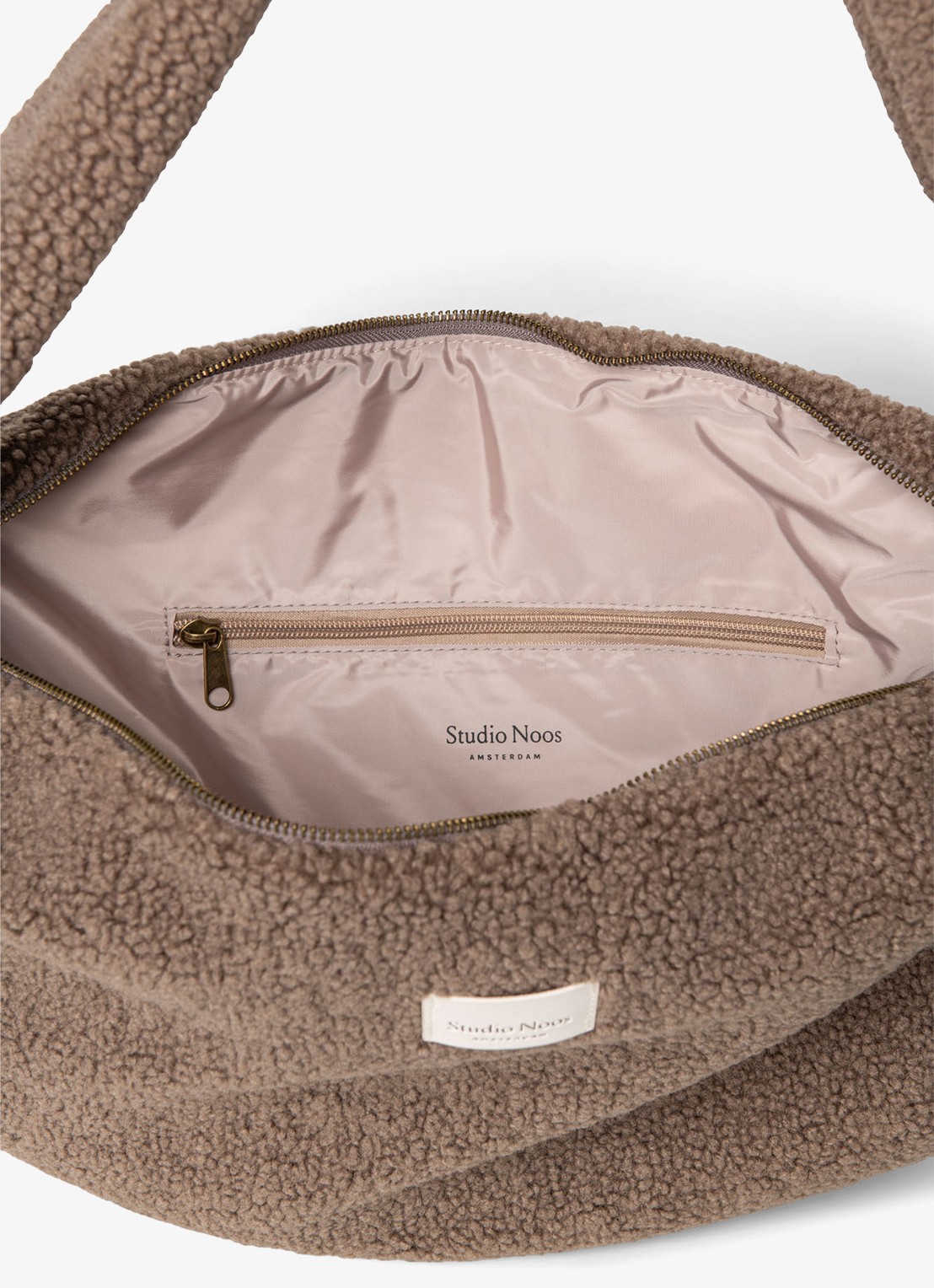 Studio Noos Crossbodytas van teddy - detail 4 bruin