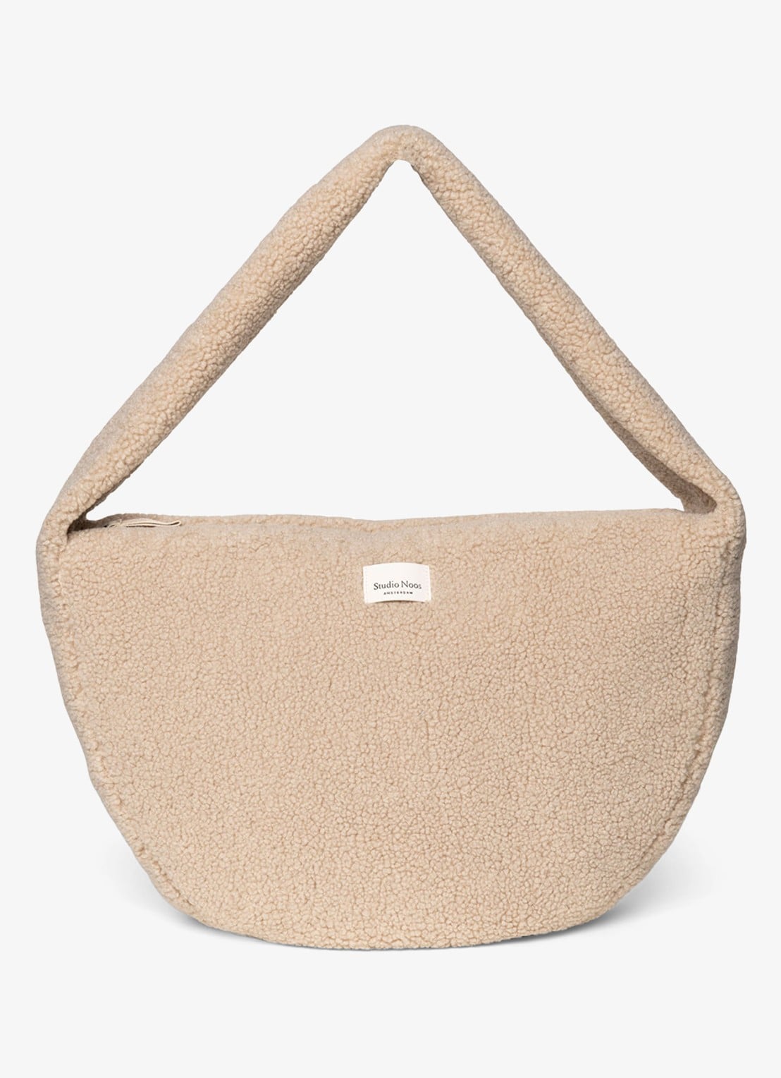 Studio Noos Crossbodytas van teddy - voorkant beige