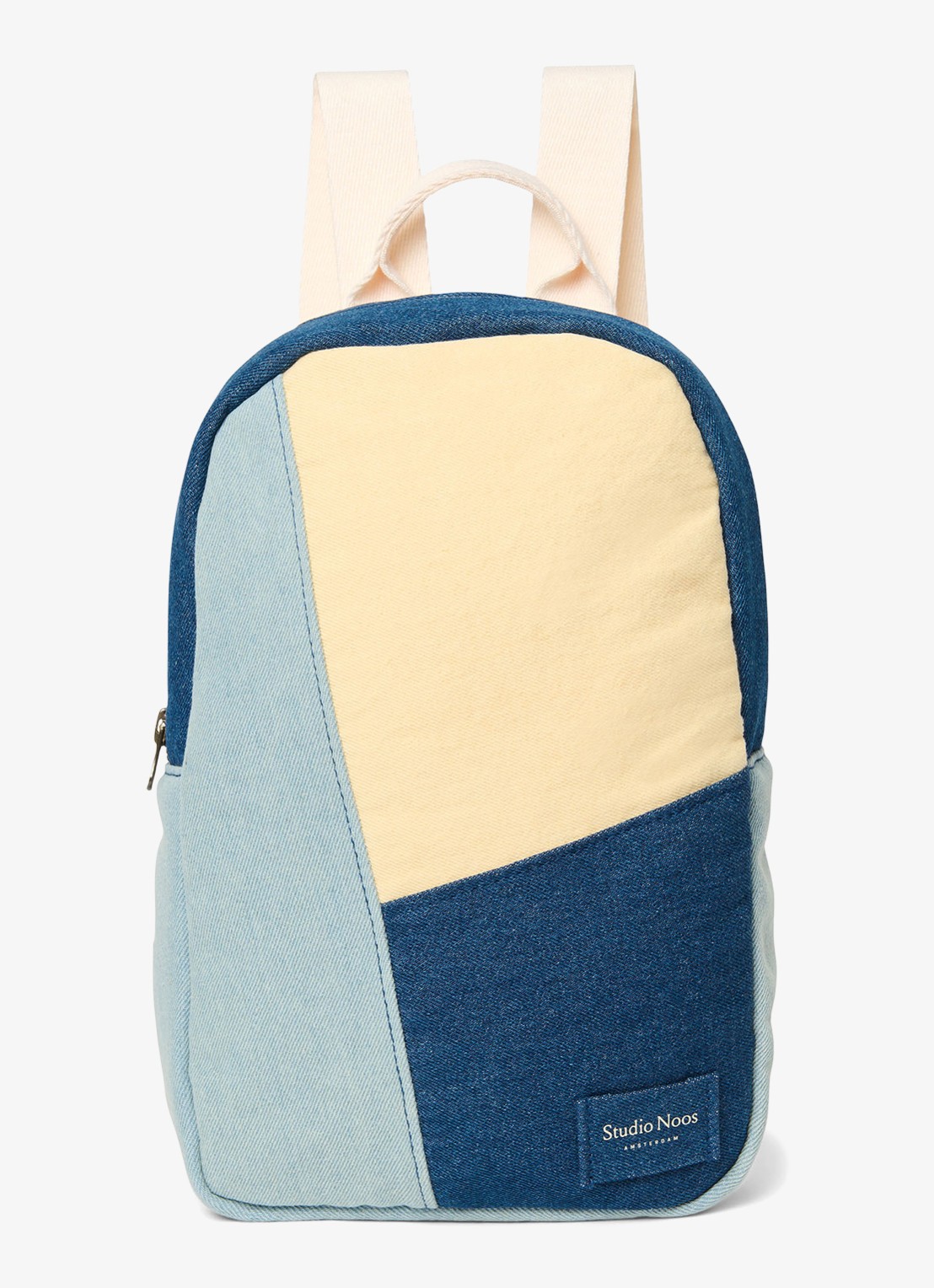 Studio Noos Denim Patchwork Mini rugzak - voorkant 3 jeans