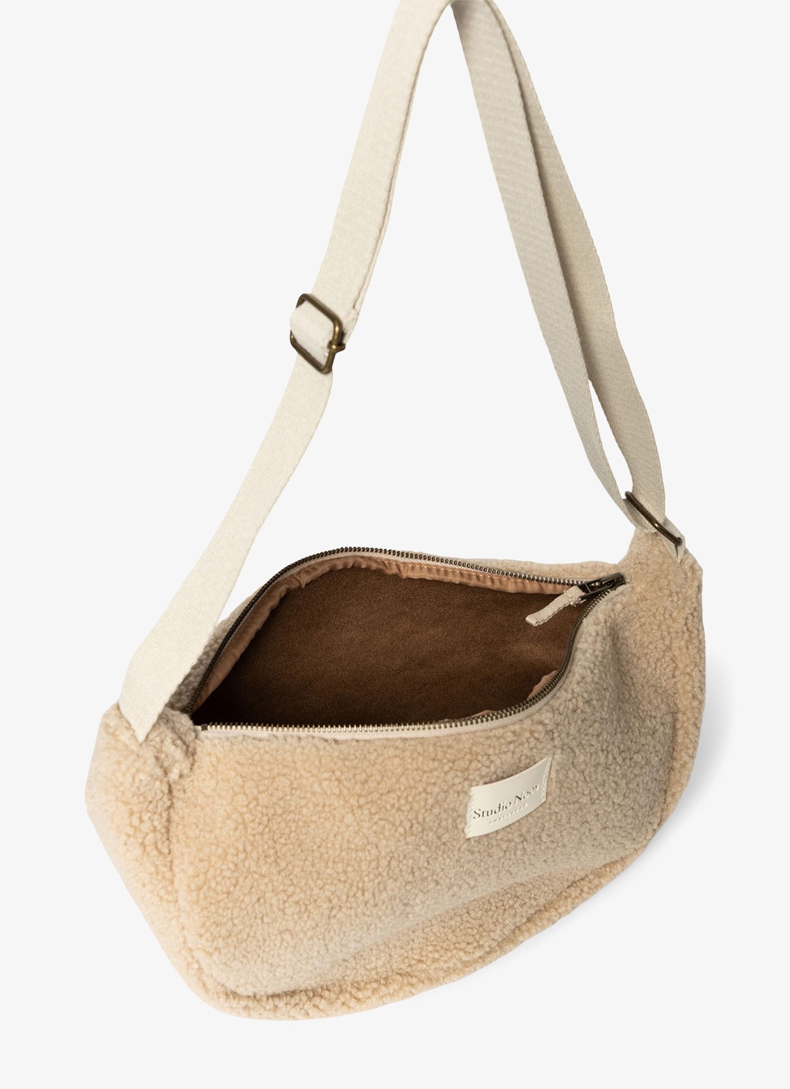 Studio Noos Heuptas van teddy met logo - detail 5 beige