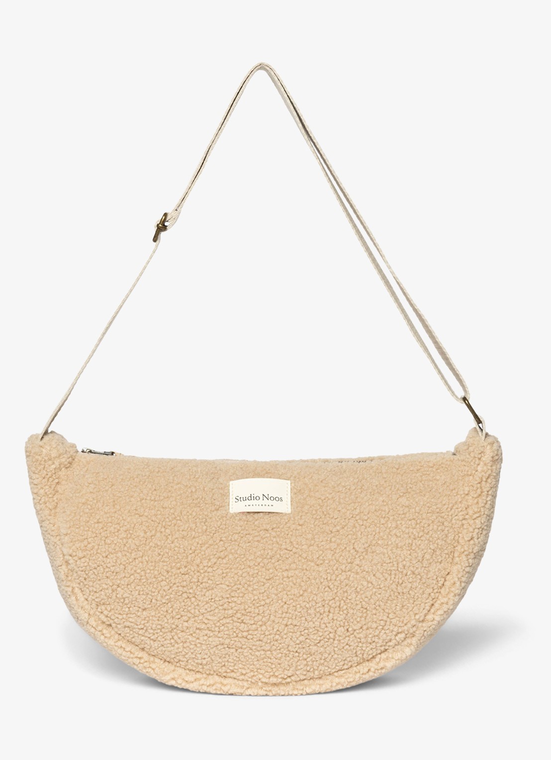 Studio Noos Heuptas van teddy met logo - voorkant beige