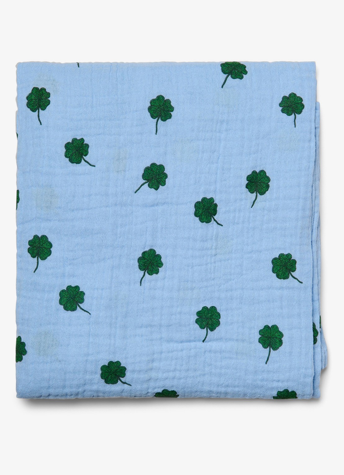 Studio Noos Hydrofiele doek met print - achterkant lichtblauw