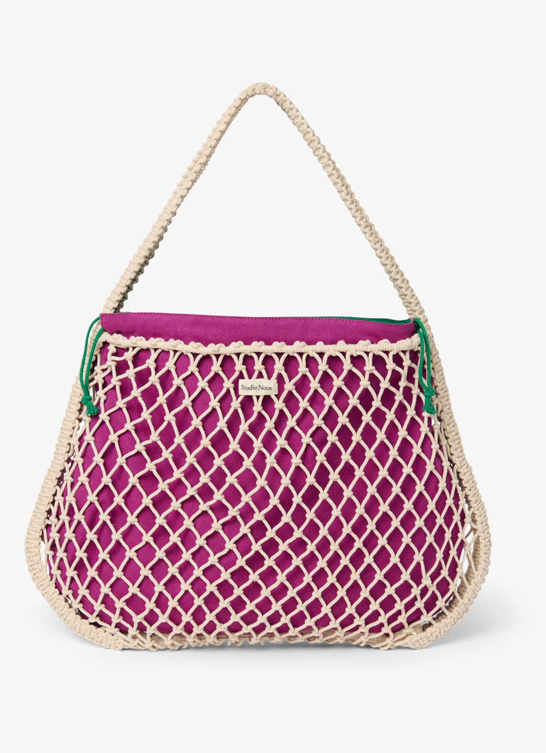 Studio Noos Macramé Mom Bag met omkeerbare binnentas - detail 3 naturel