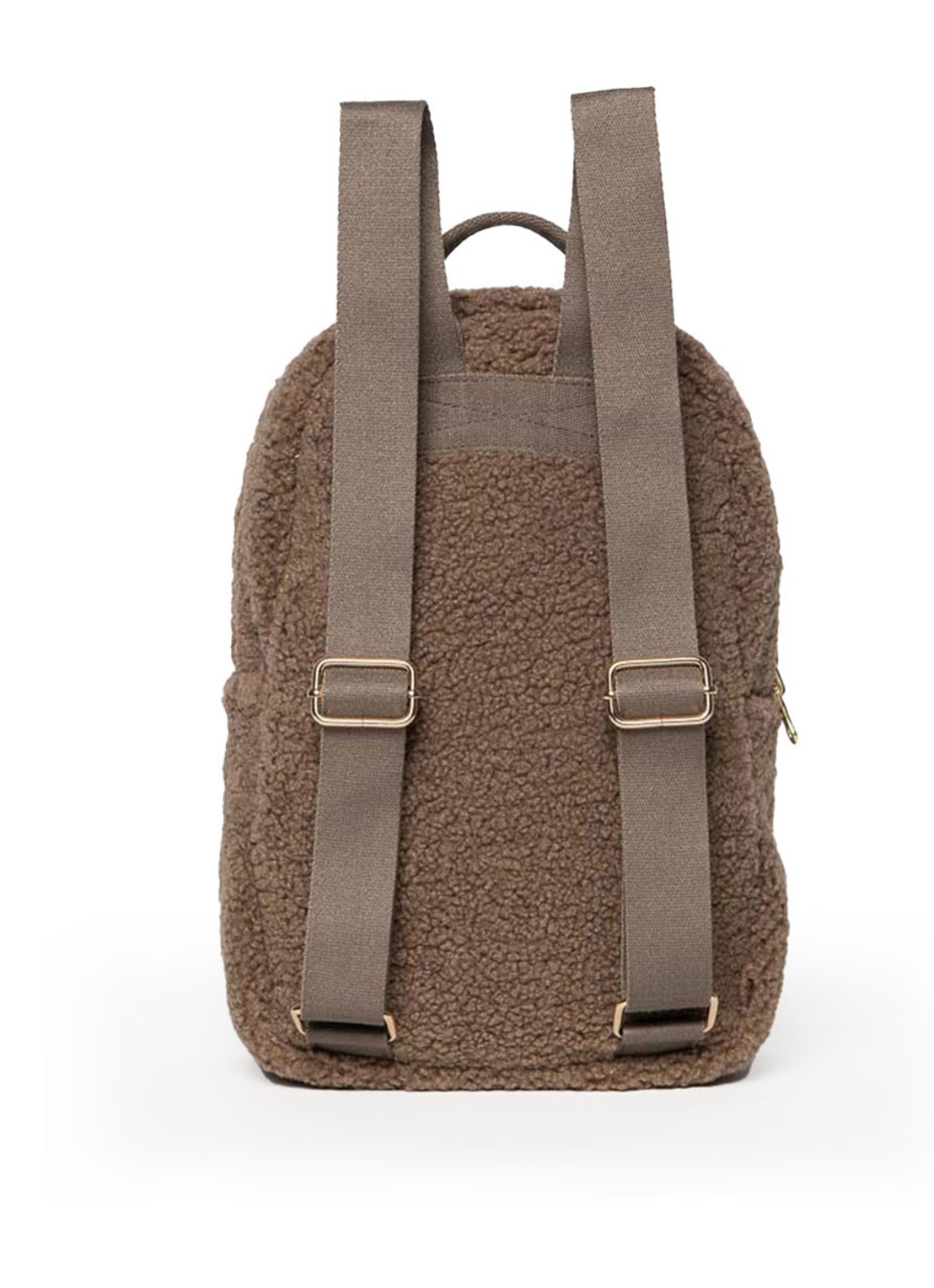 Studio Noos Mini Chunky rugzak van teddy - achterkant 6 bruin