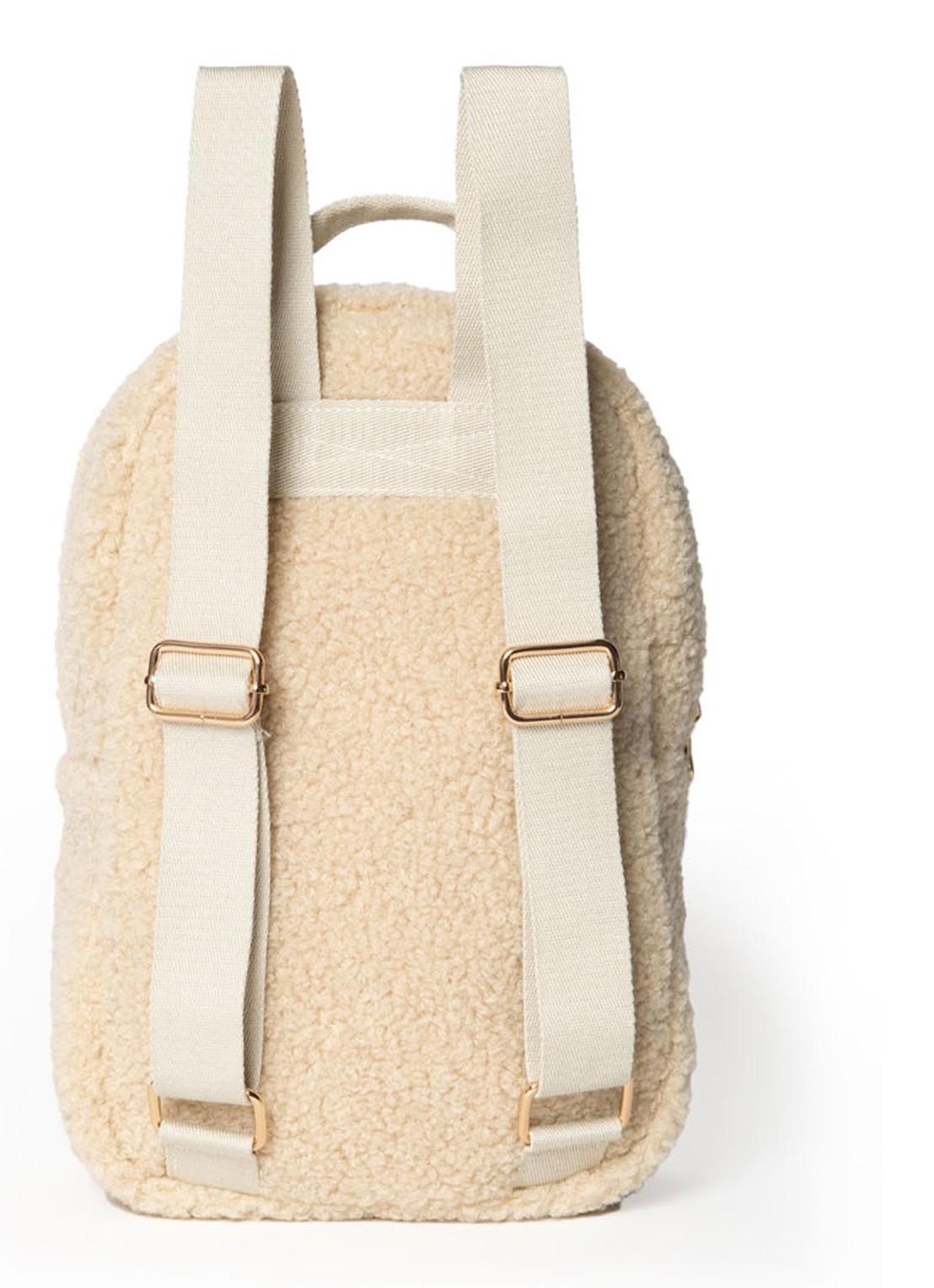 Studio Noos Mini Chunky rugzak van teddy - achterkant 5 zand