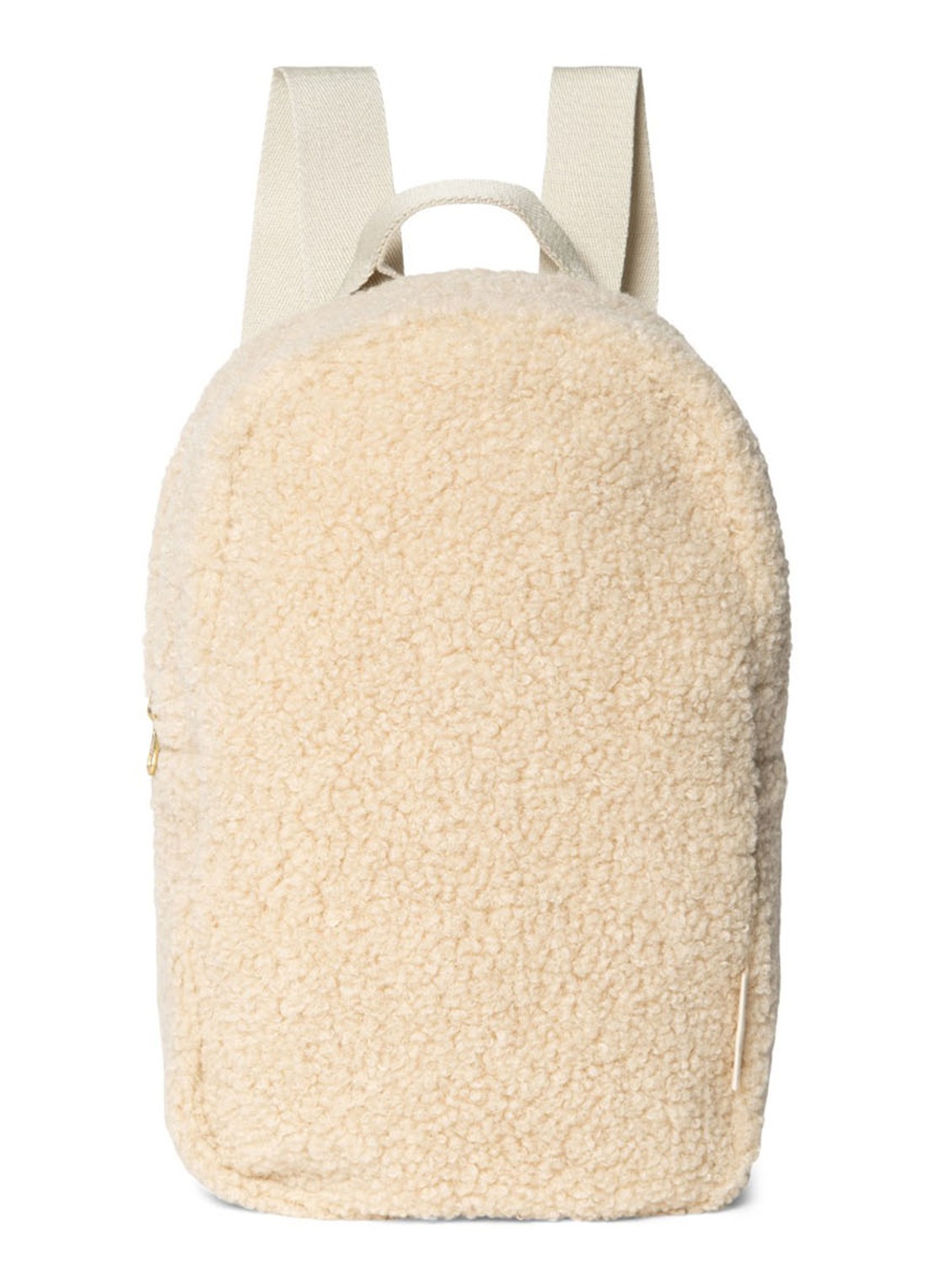 Studio Noos Mini Chunky rugzak van teddy - voorkant 3 zand