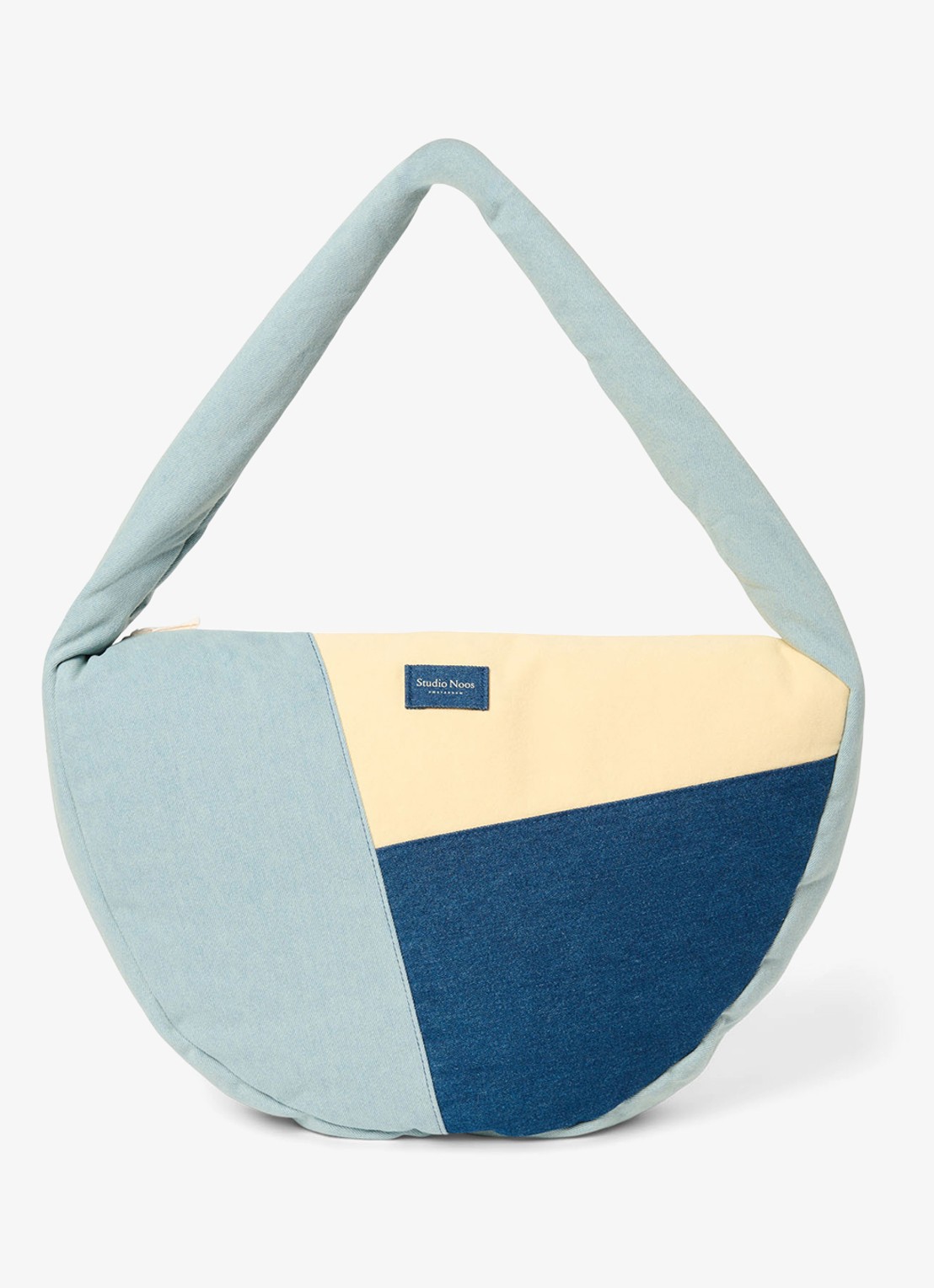 Studio Noos Patchwork crossbodytas met logo - voorkant jeans