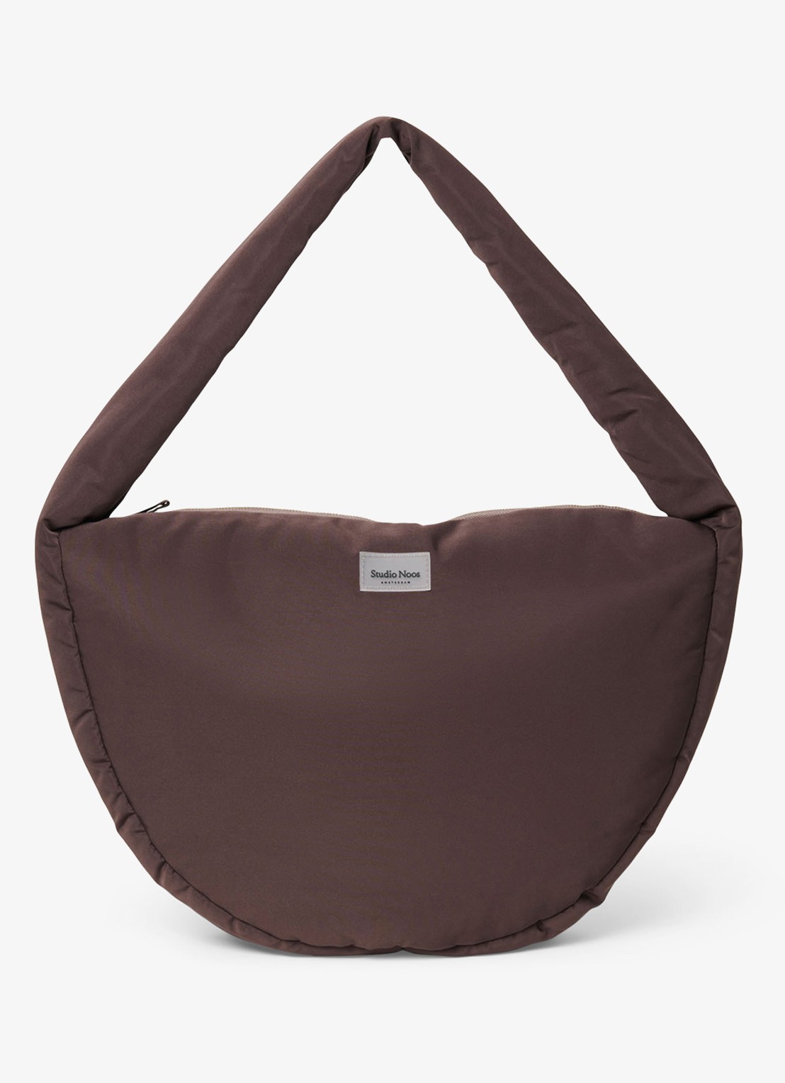 Studio Noos Puffy gewatteerde crossbodytas met logo - voorkant 7 donkerbruin