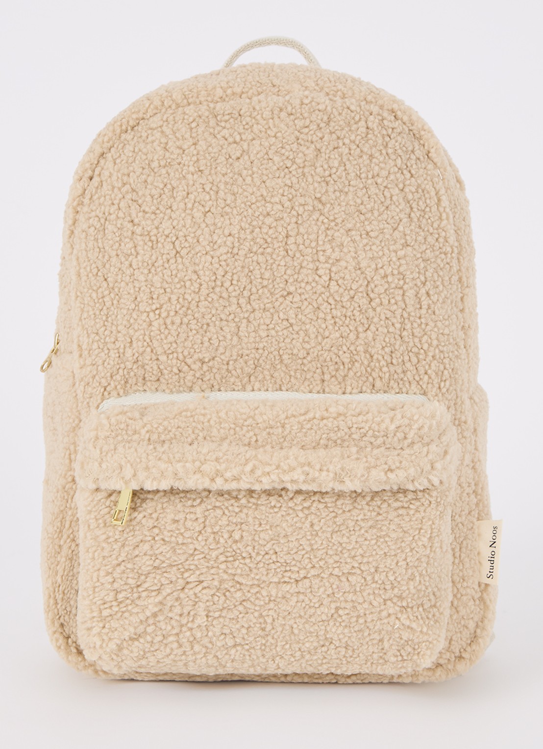 Studio Noos Rugzak van teddy - voorkant 2 beige