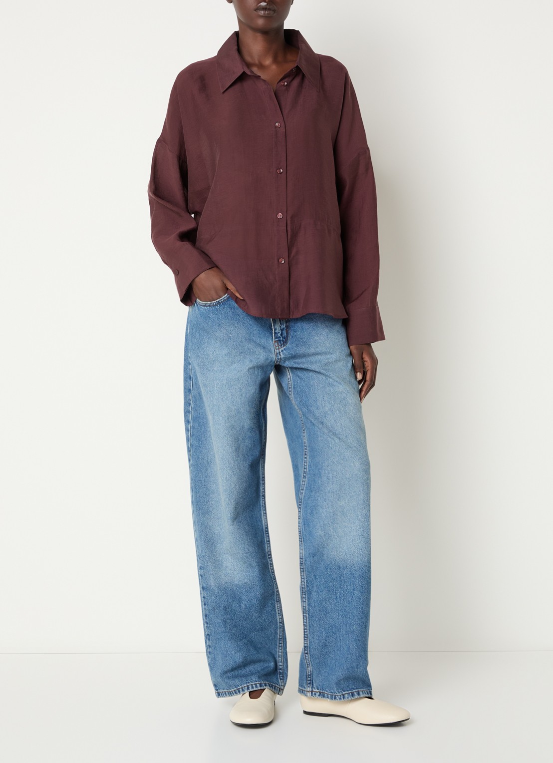 Summum Blouse met applicatie - voorkant 2 donkerrood