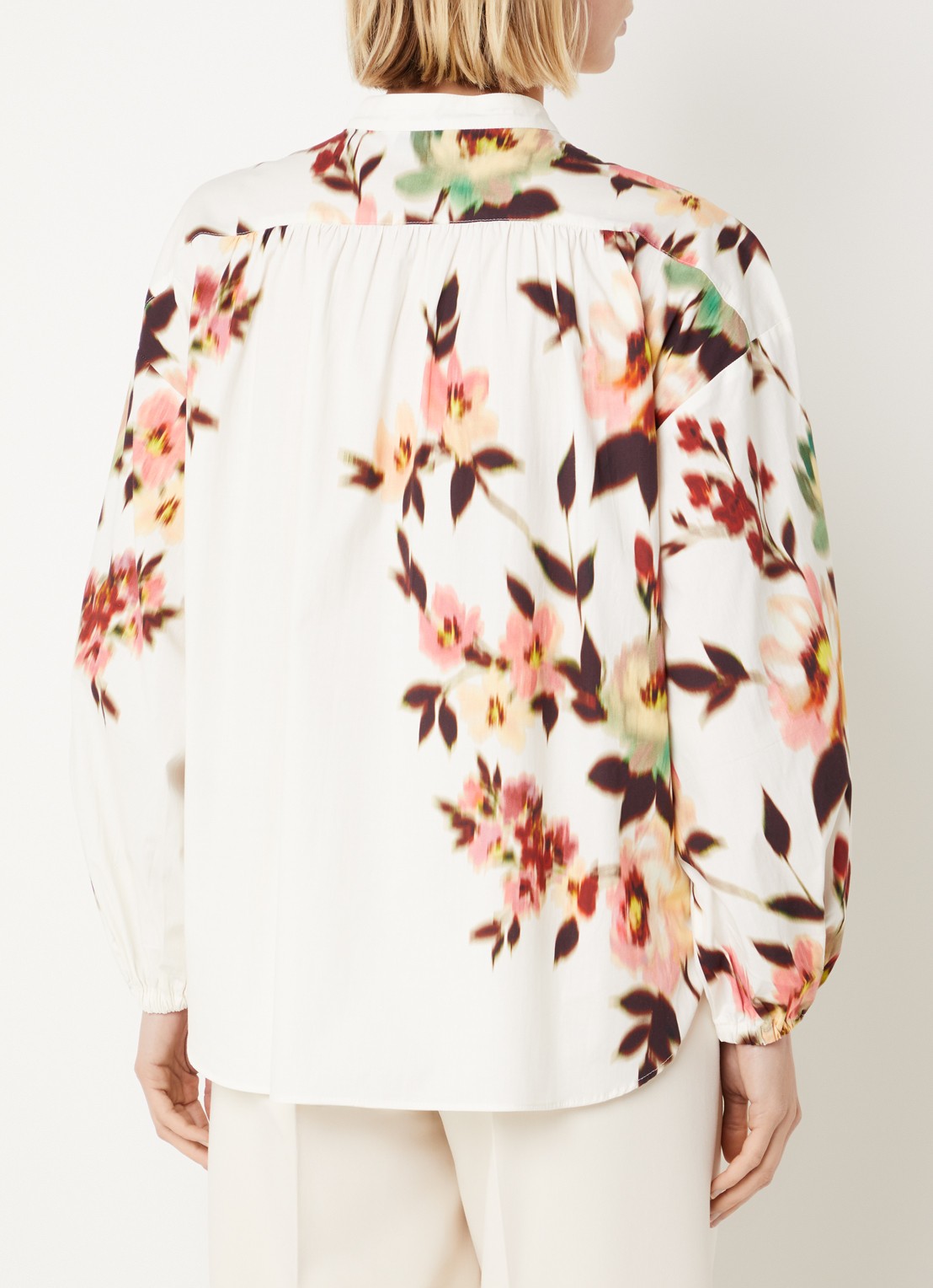 Summum Blouse met bloemenprint - achterkant 4 wit
