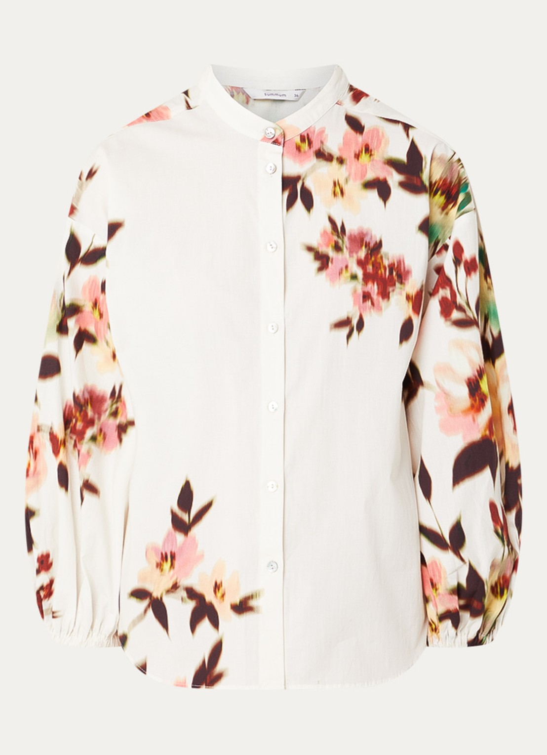 Summum Blouse met bloemenprint - voorkant 2 wit