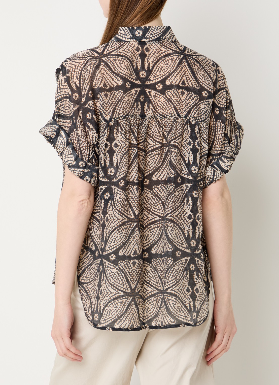 Summum Blouse met grafische print - achterkant zwart