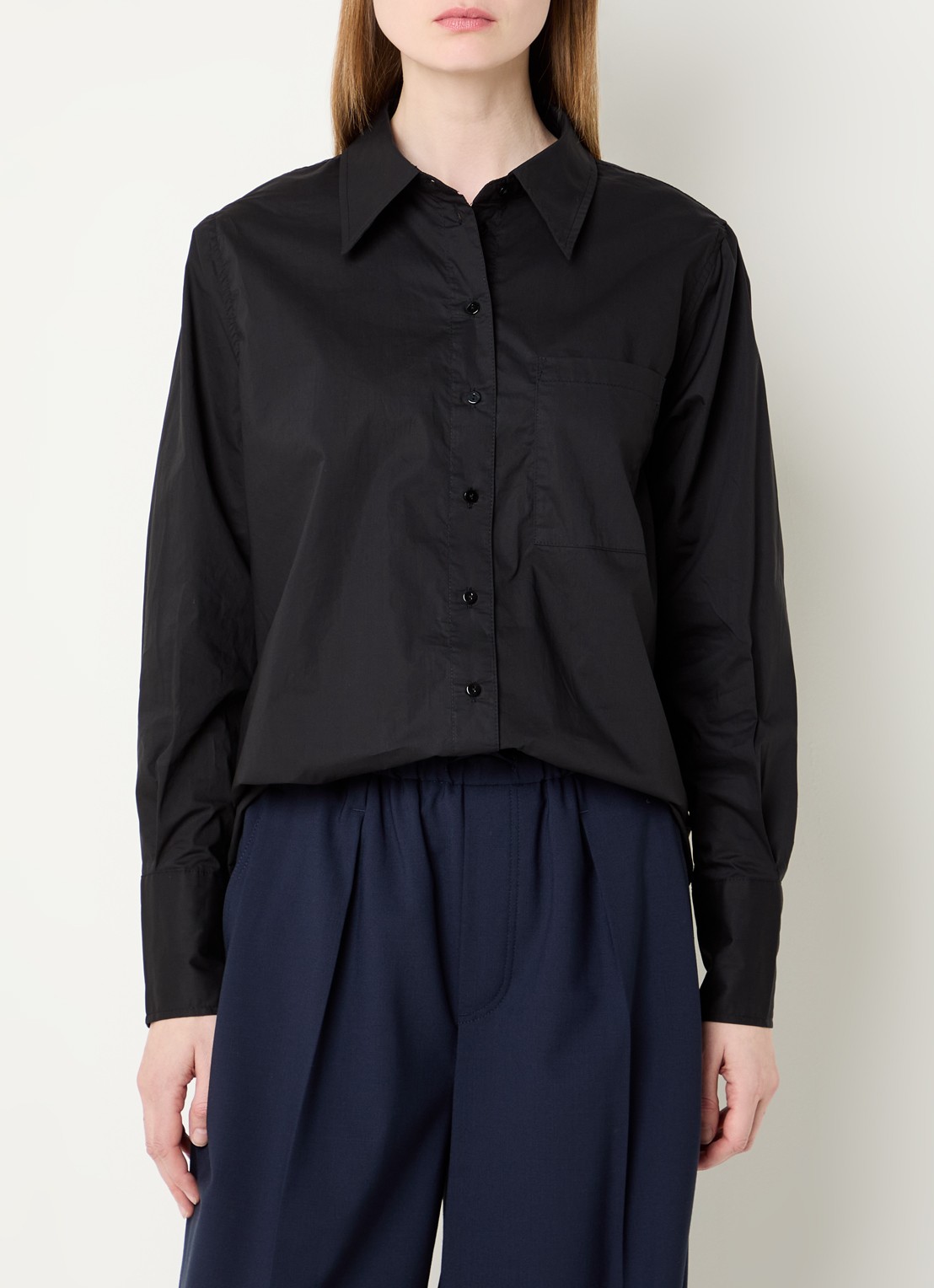 Summum Blouse met kraag - detail 4 zwart