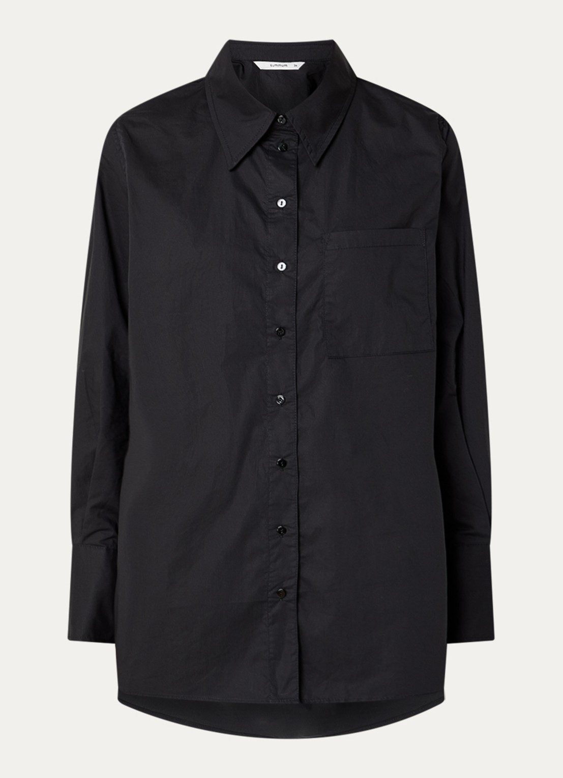 Summum Blouse met kraag - voorkant 2 zwart
